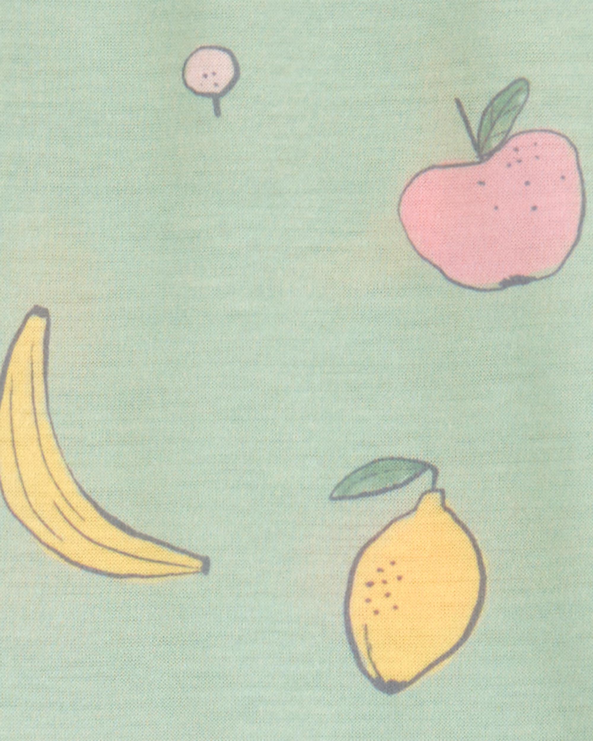 Girls Fruit Loose Fit 2-Piece Pyjamas - Green