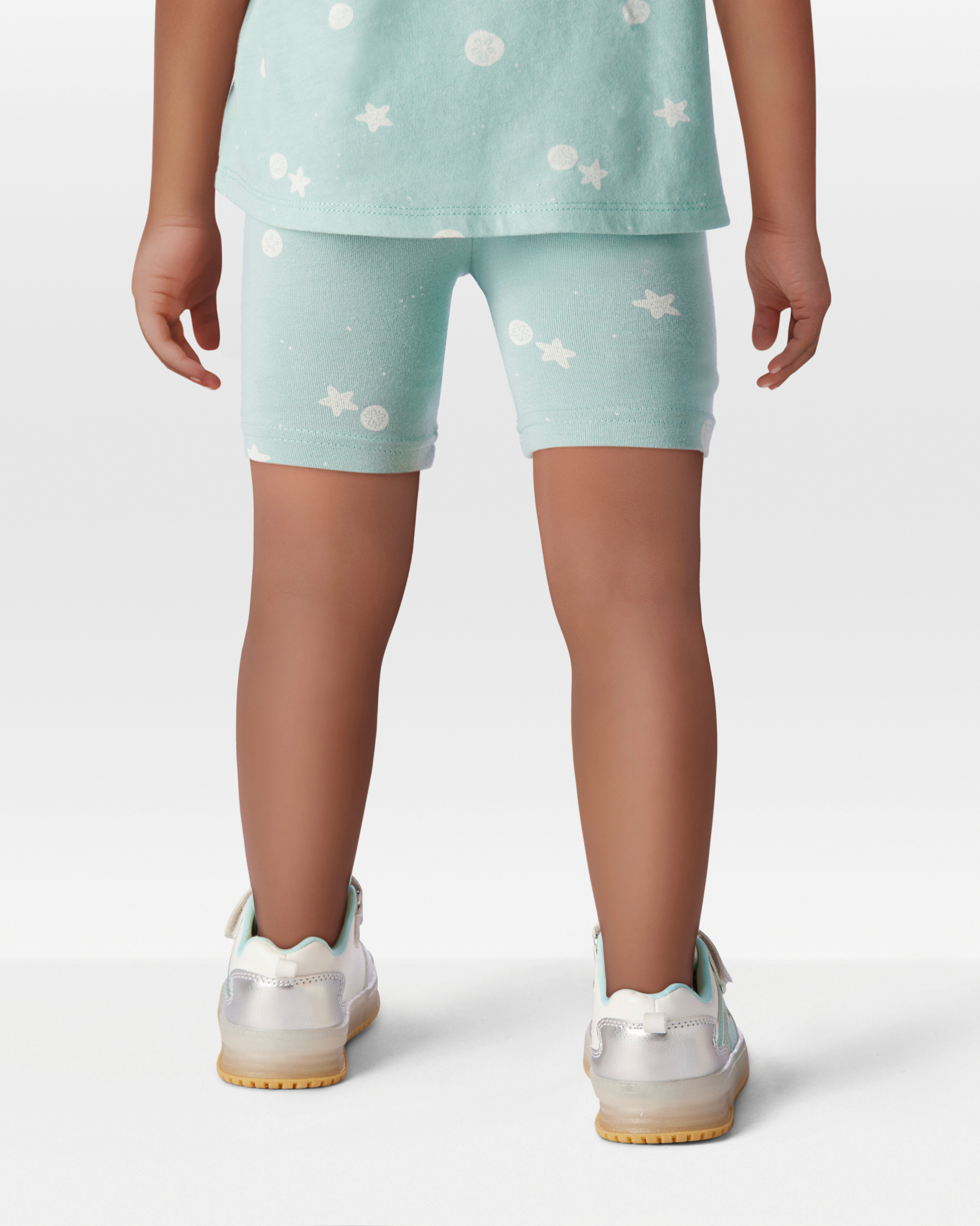 Toddler Girl Sea Print Bike Shorts