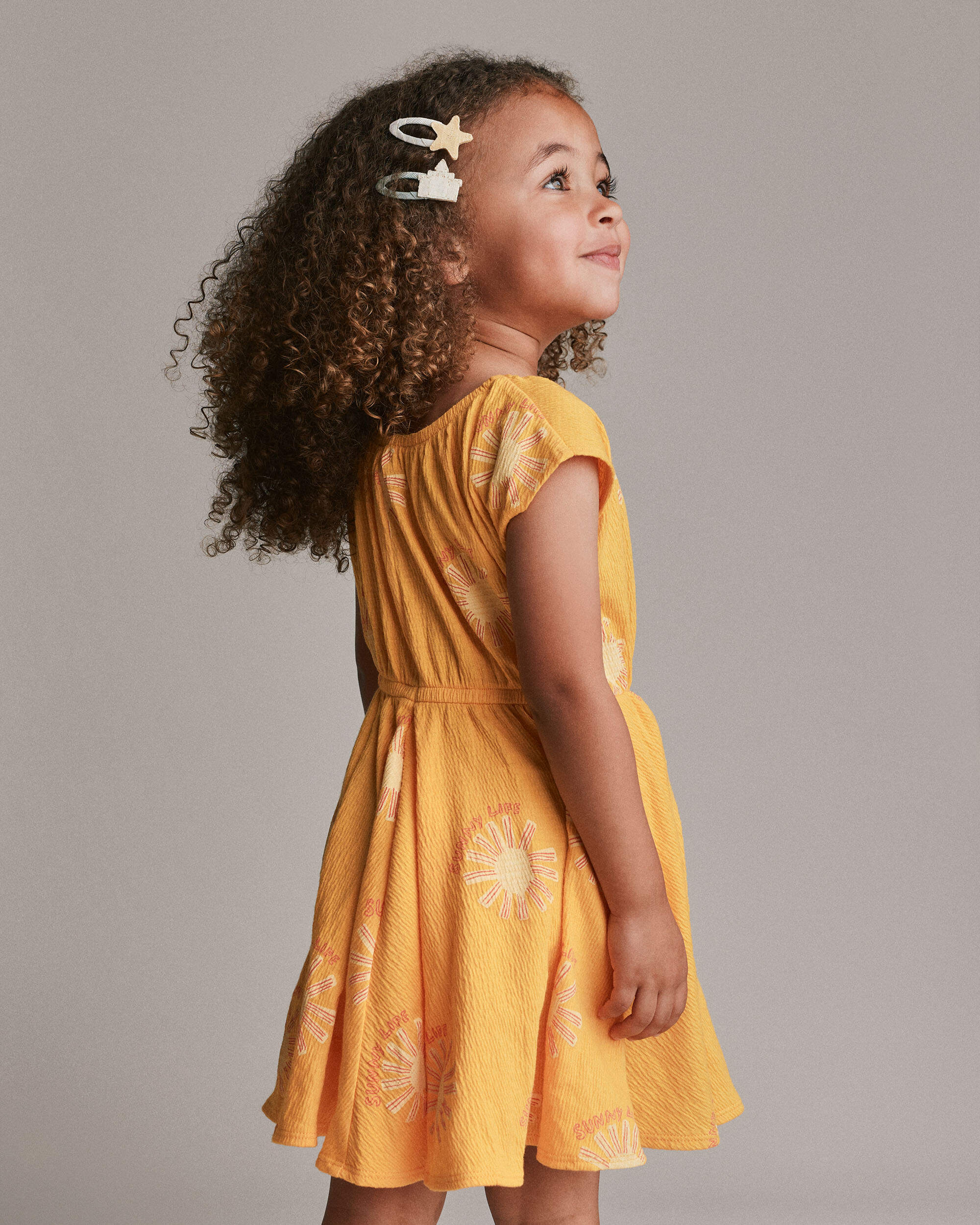 Toddler Girl Avenue Twirl™ Dress Sunny Life Print - Golden Yellow