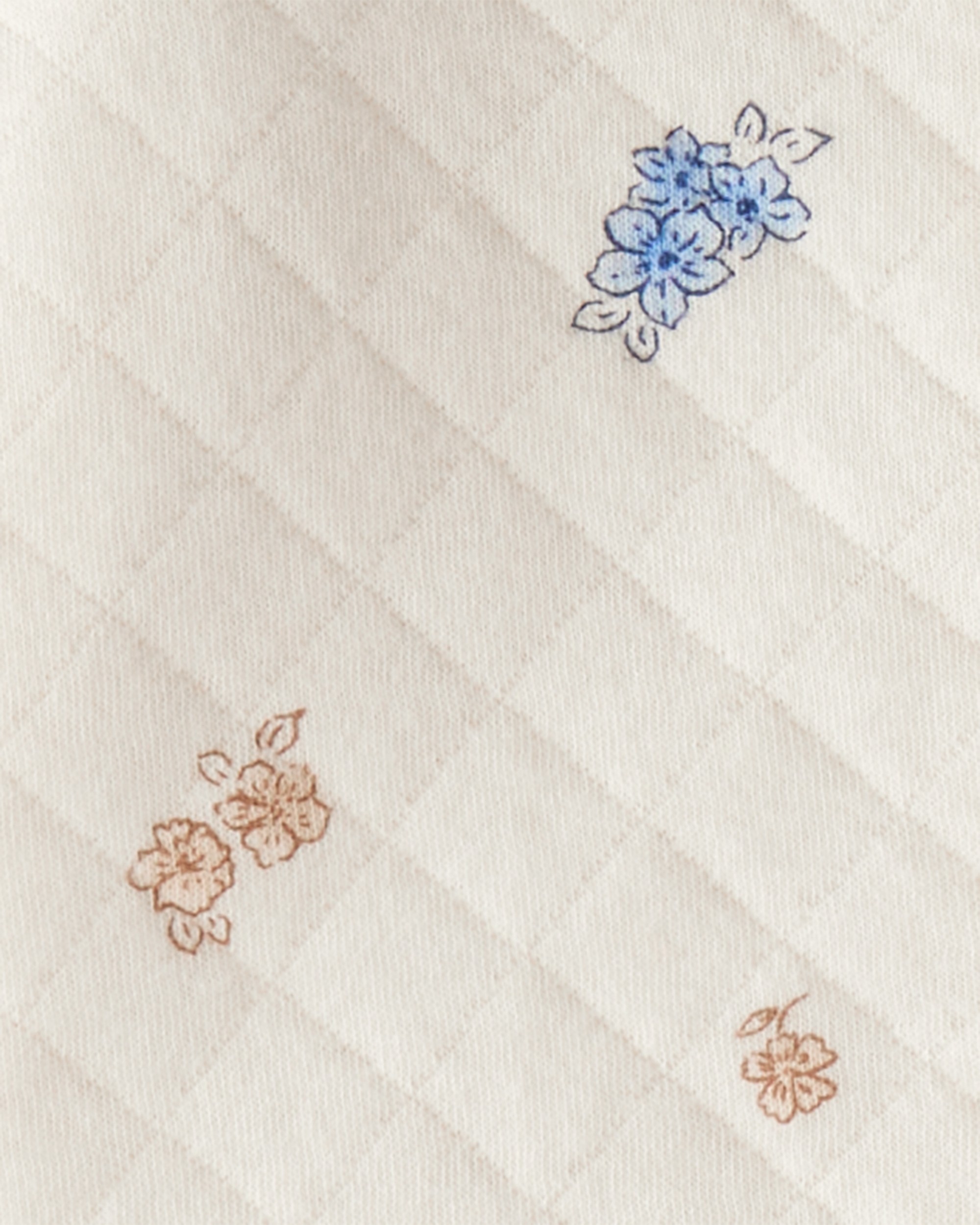 Baby Girl 3-Piece Floral Quilted Jacket Outfit Set - Maroon/Cream