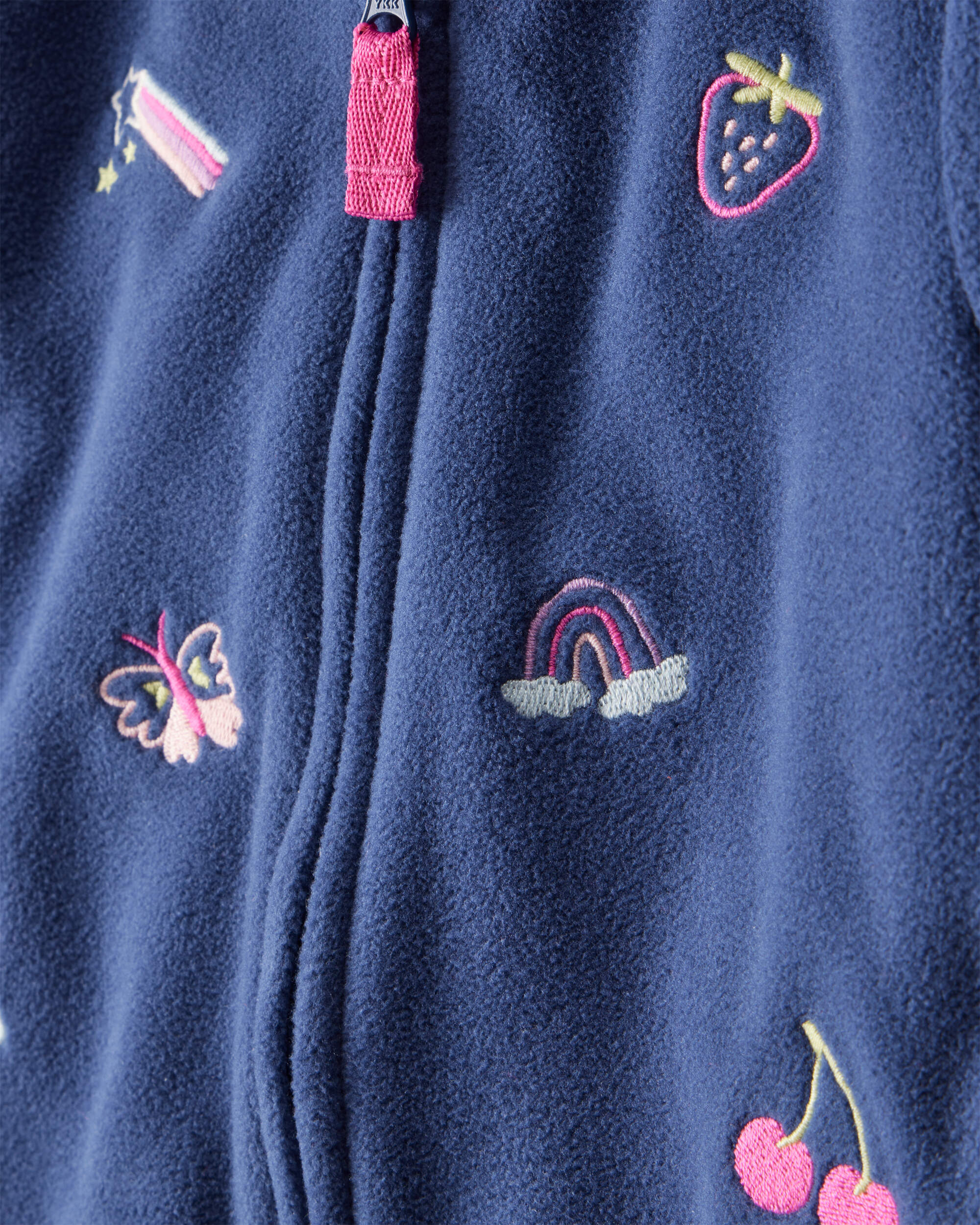 Baby Girl 3-Piece Art Print Jacket, Bodysuit & Pant Set - Blue/Pink