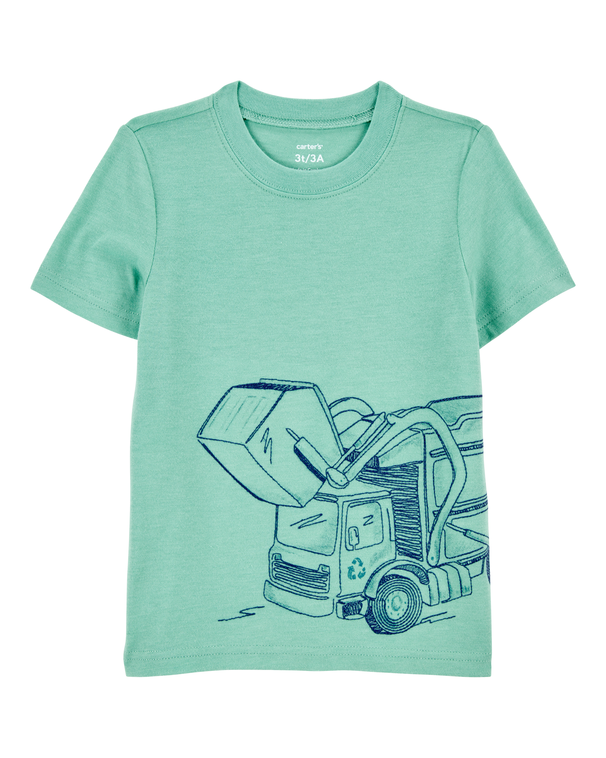 Baby Short-Sleeve Construction Tee - Green