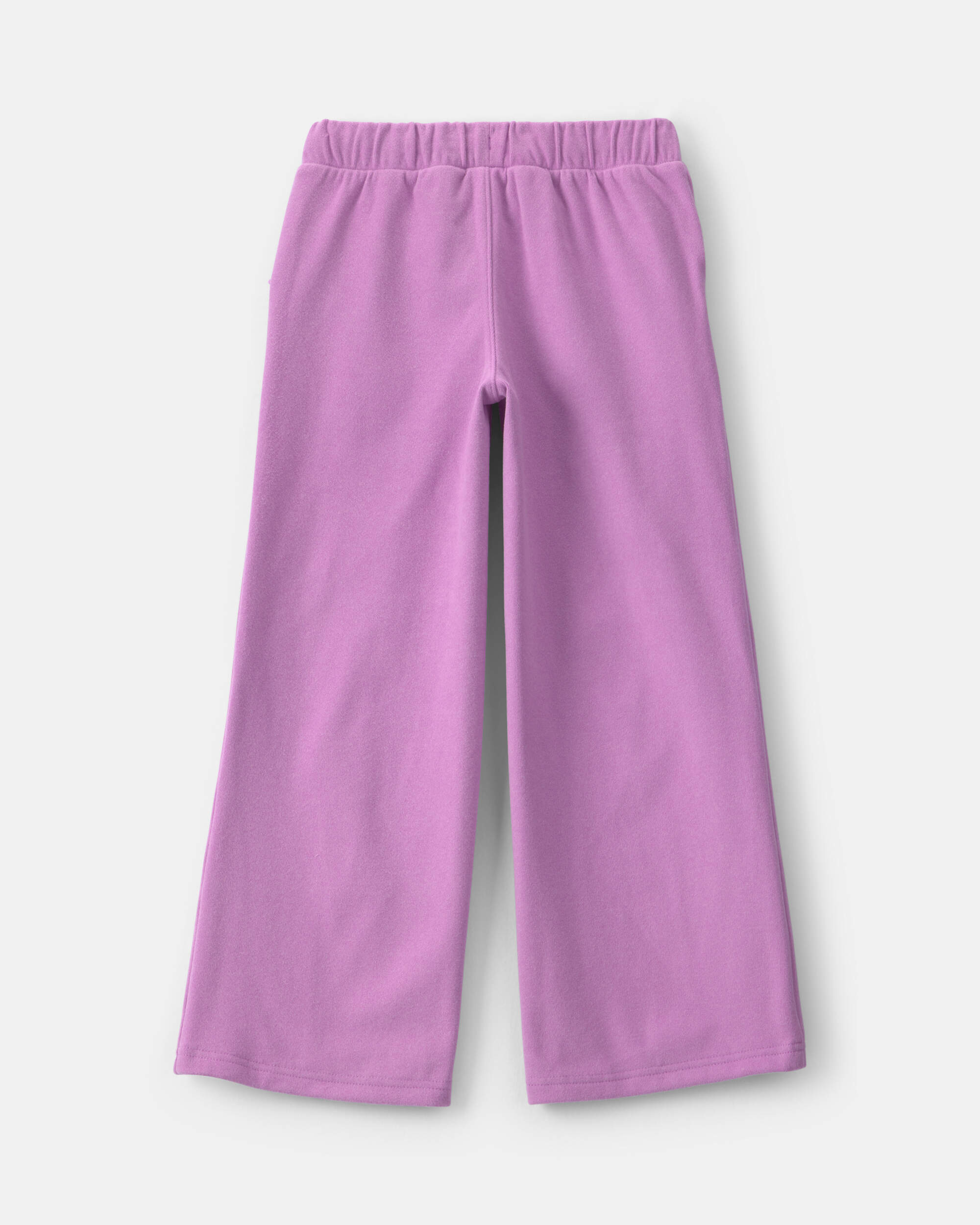 Girls Ribbed Pull-On Pants - Purple