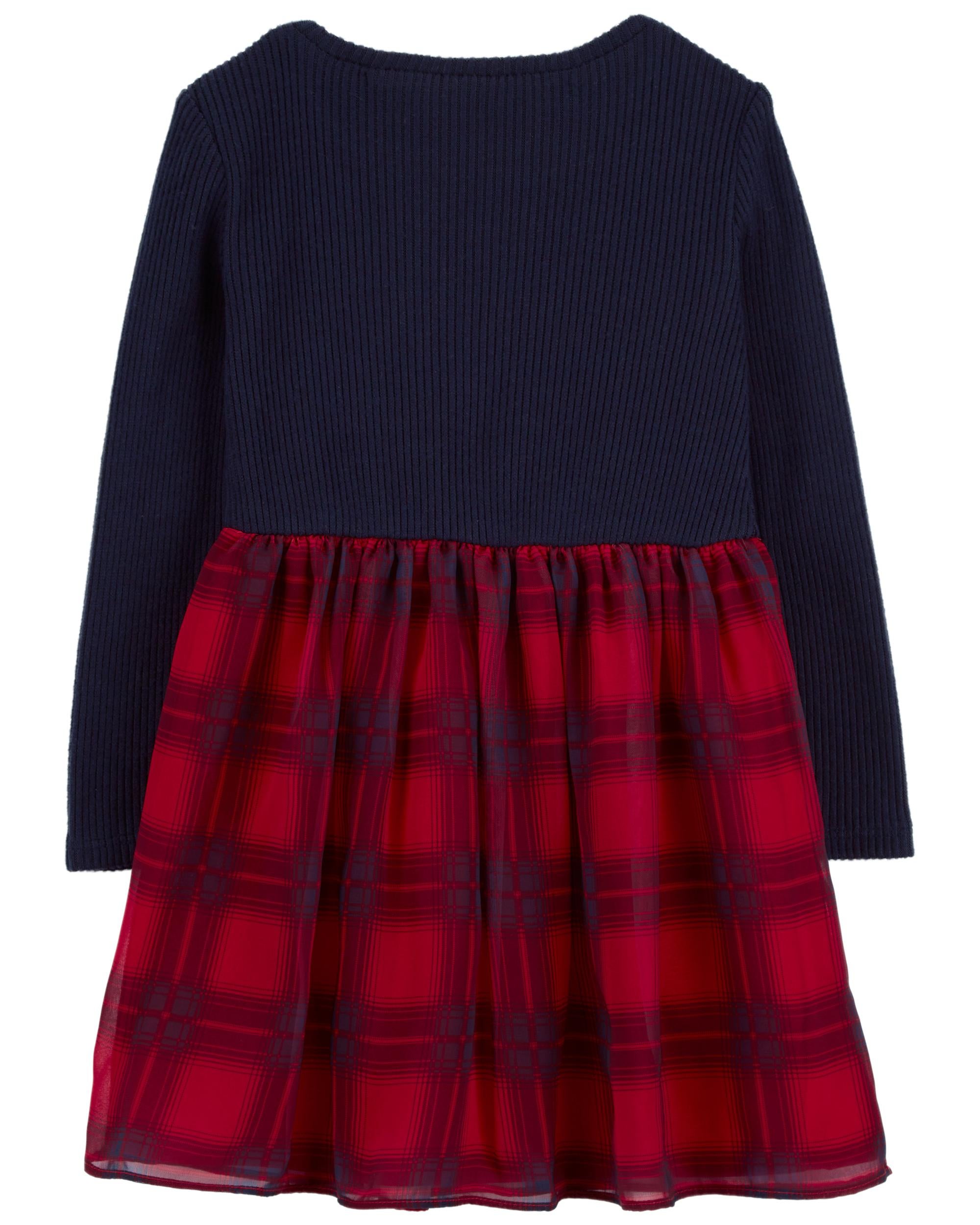 Carter's red and black plaid dress on sale