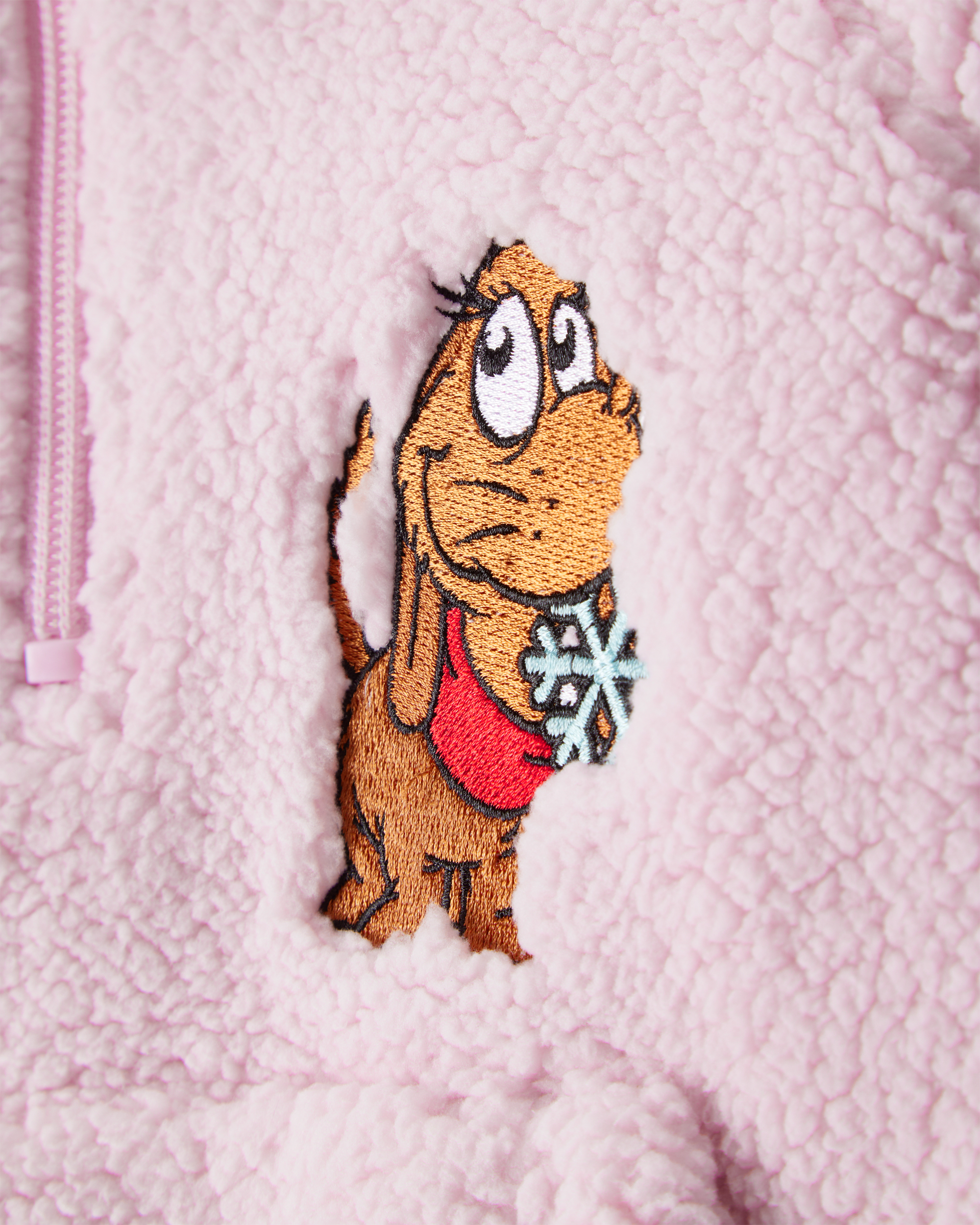 Toddler Girl Dr. Seuss™ The Grinch Sherpa Quarter-Zip Pullover Sweatshirt - Pink