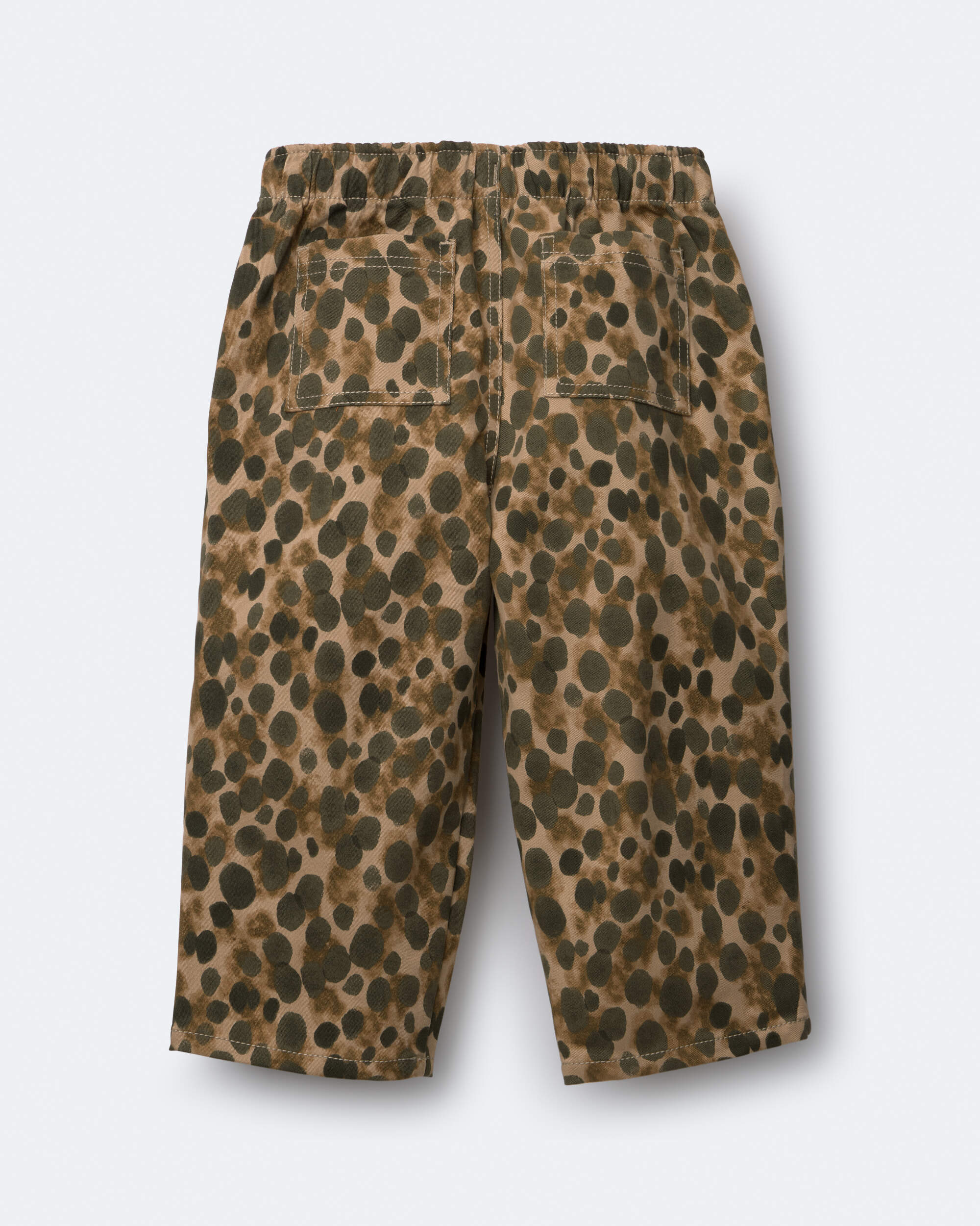 Toddler Girl Pleated Pants Leopard - Tan