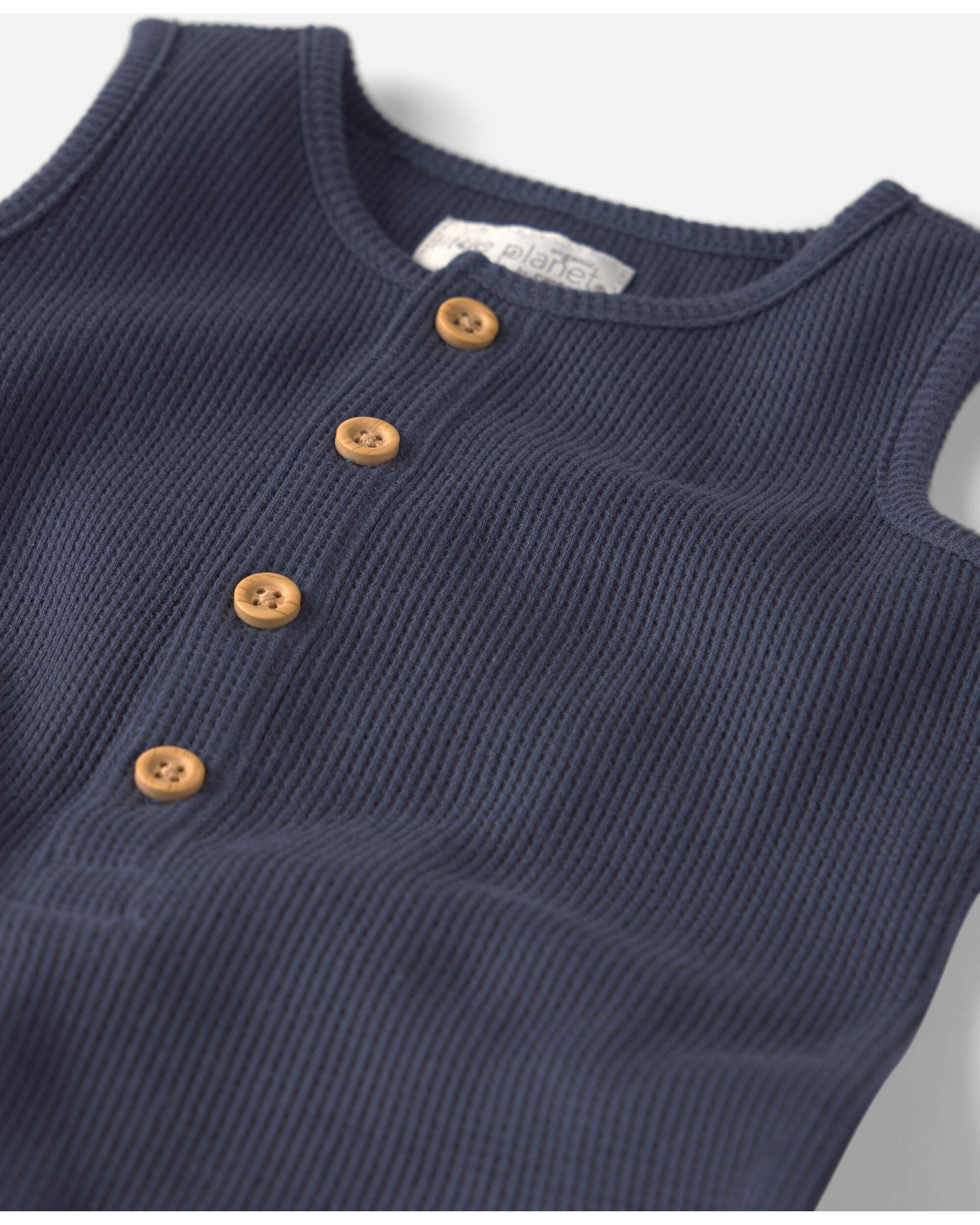 Baby Organic Cotton Waffle Knit Romper