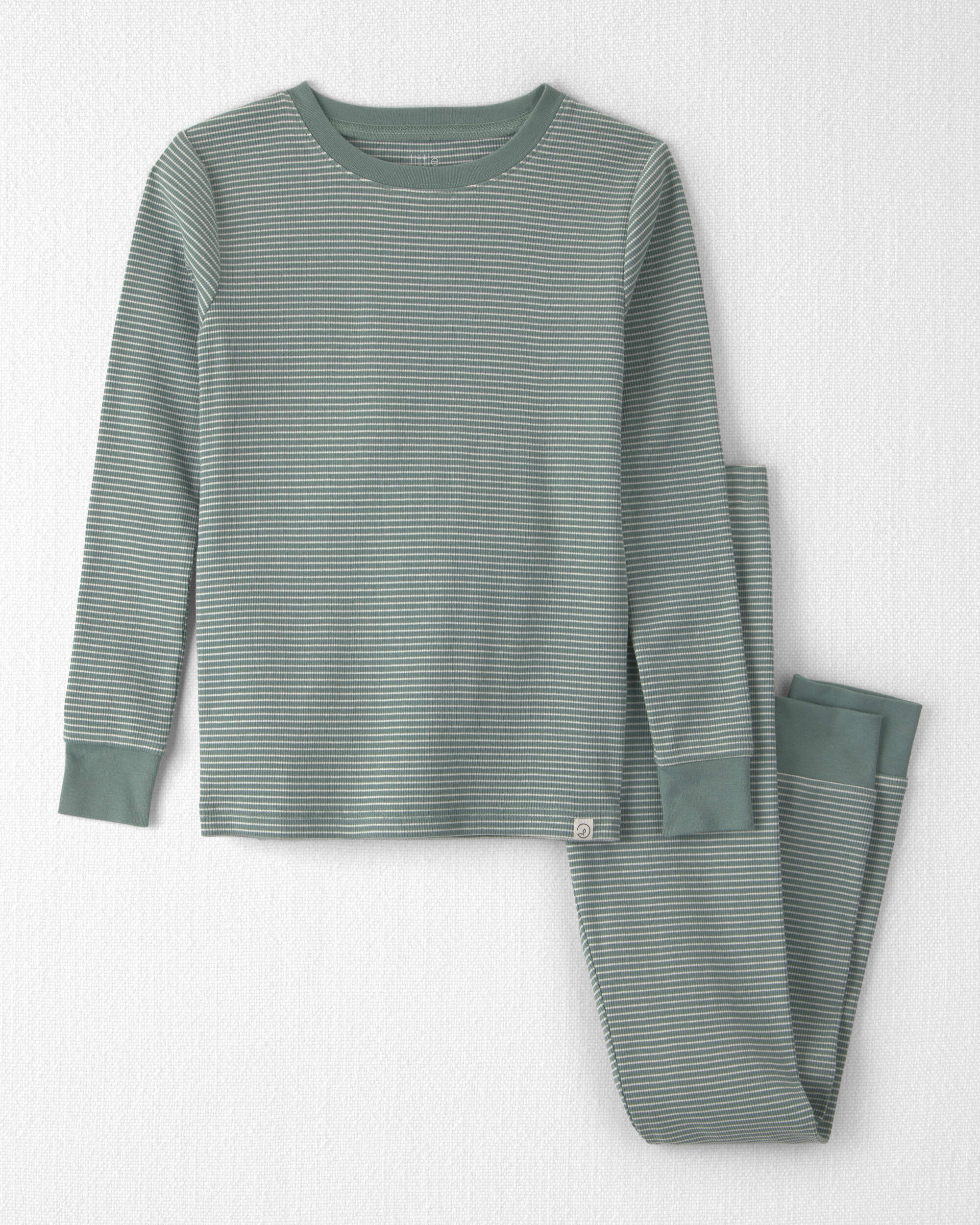 Kids 2-Piece Organic Cotton Ribbed Pajamas