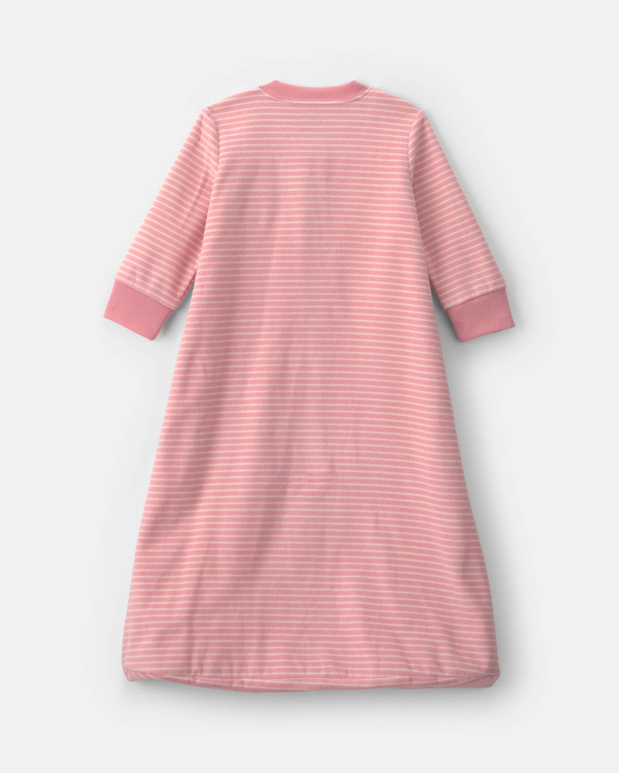 Baby Girl Striped Fleece Loose Fit Wearable Blanket - Pink