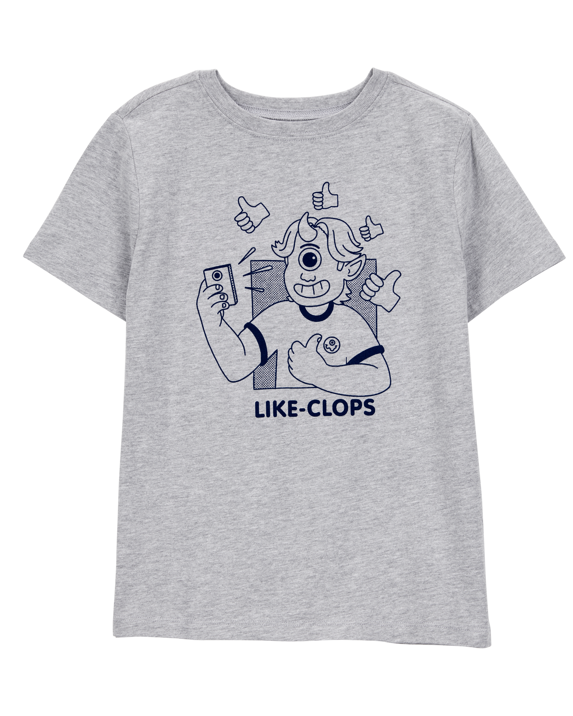 Kid "Like-Clops" Short-Sleeve Graphic Tee - Grey