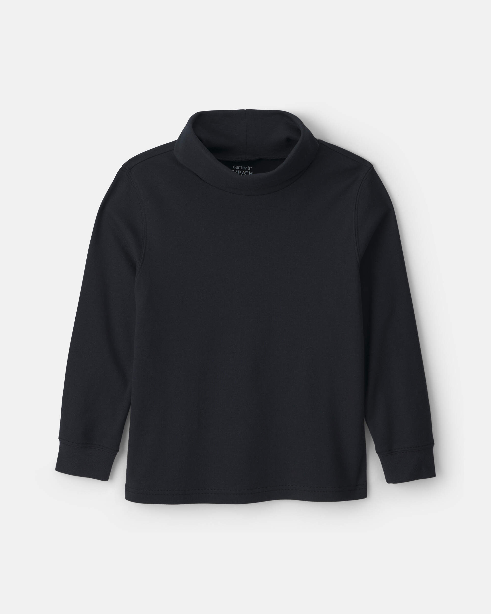 Boys Long-Sleeve Turtleneck - Black