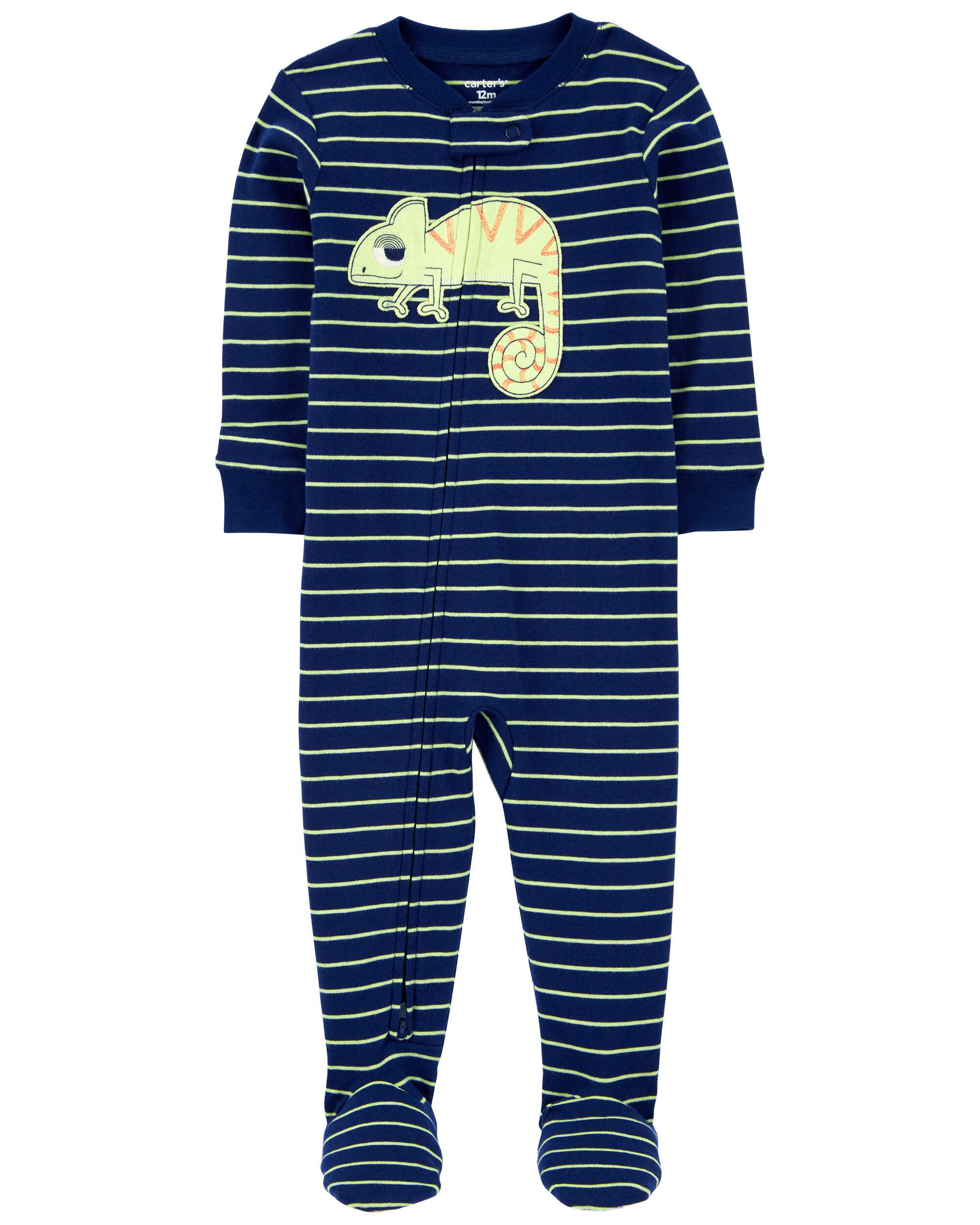1-Piece Chameleon 100% Snug Fit Cotton Footie Pyjamas