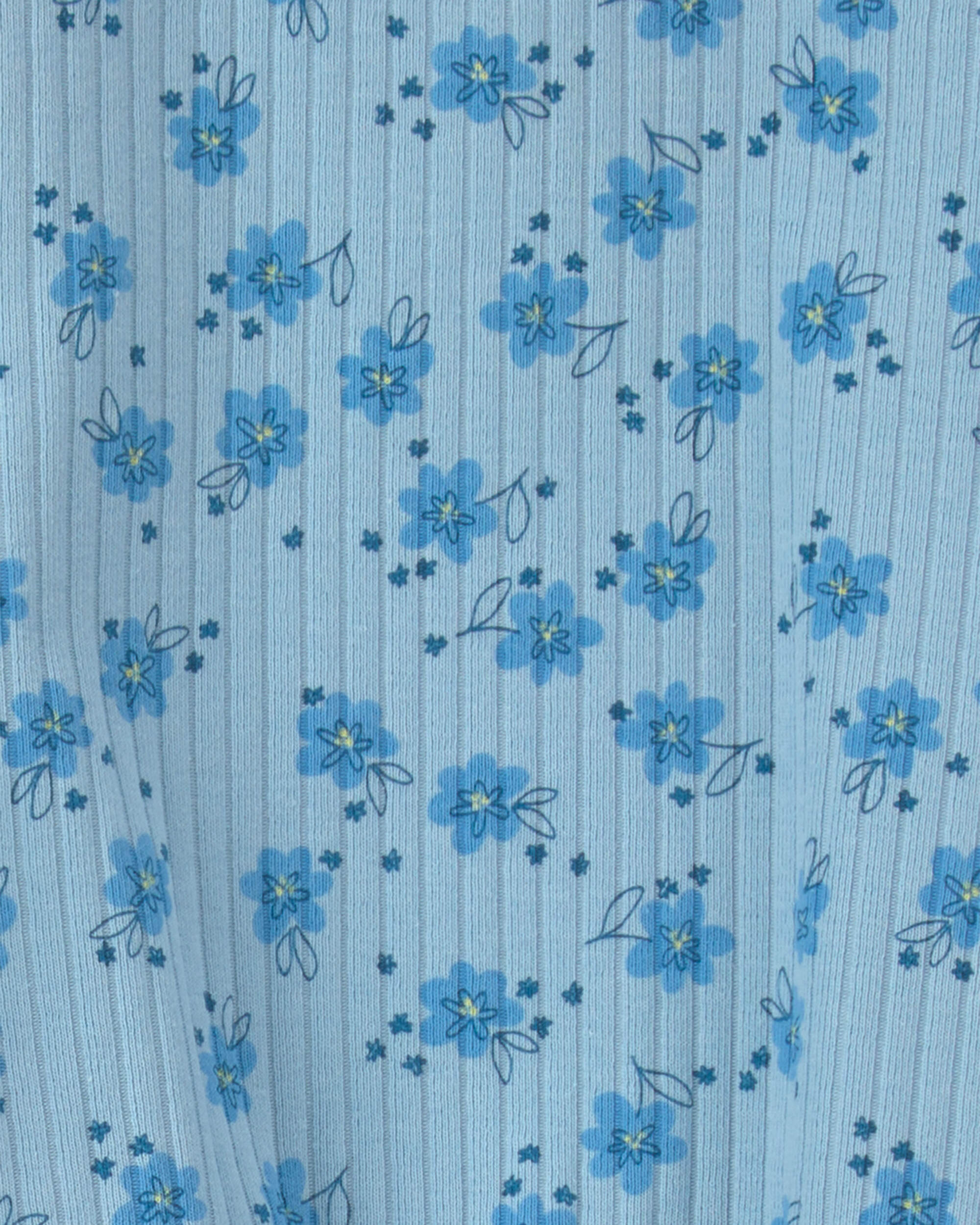 Baby Girl 2-Piece Flower Top & Pant Set – Blue