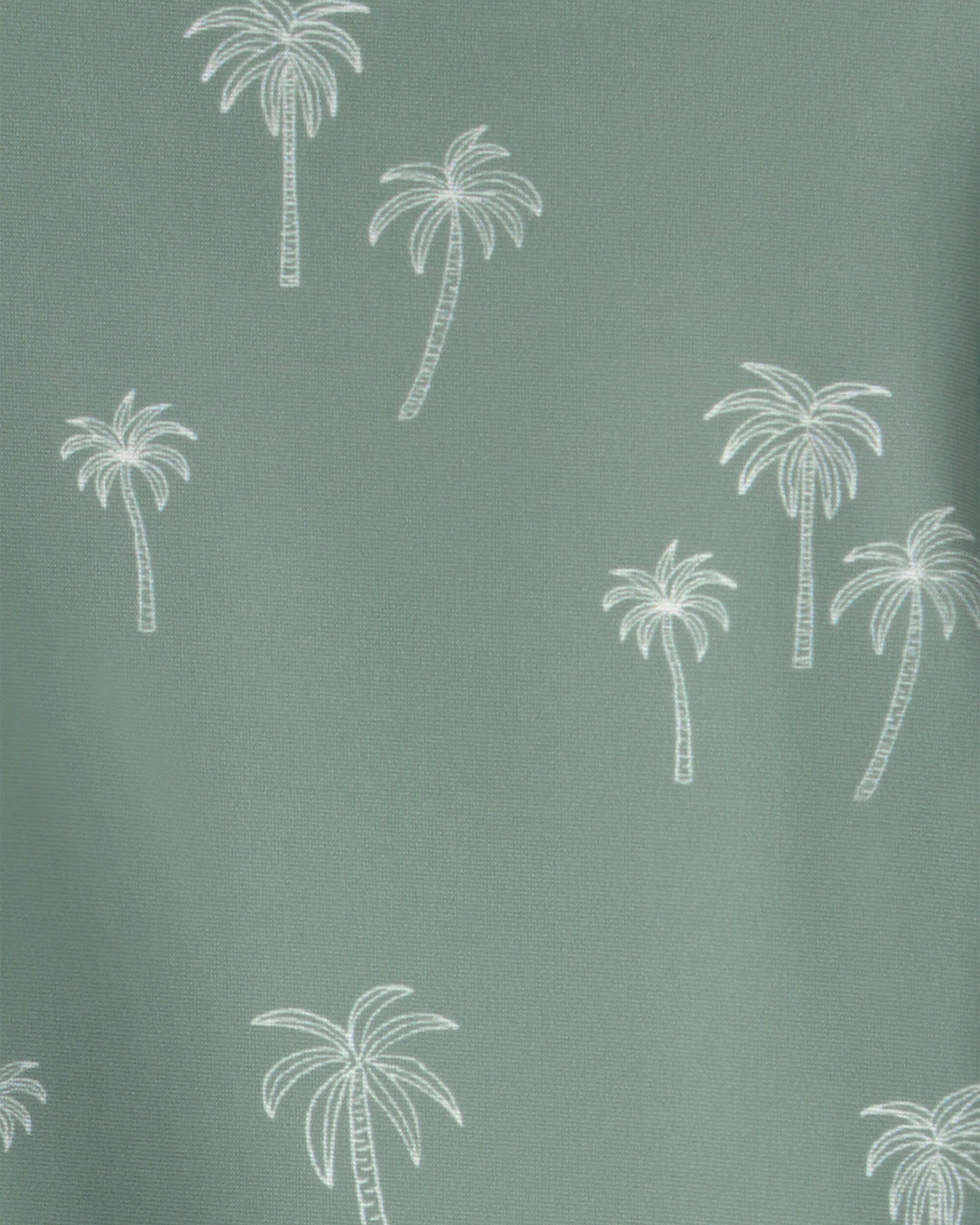 Baby Boy Recycled Long-Sleeve Romper Palm Tree Print