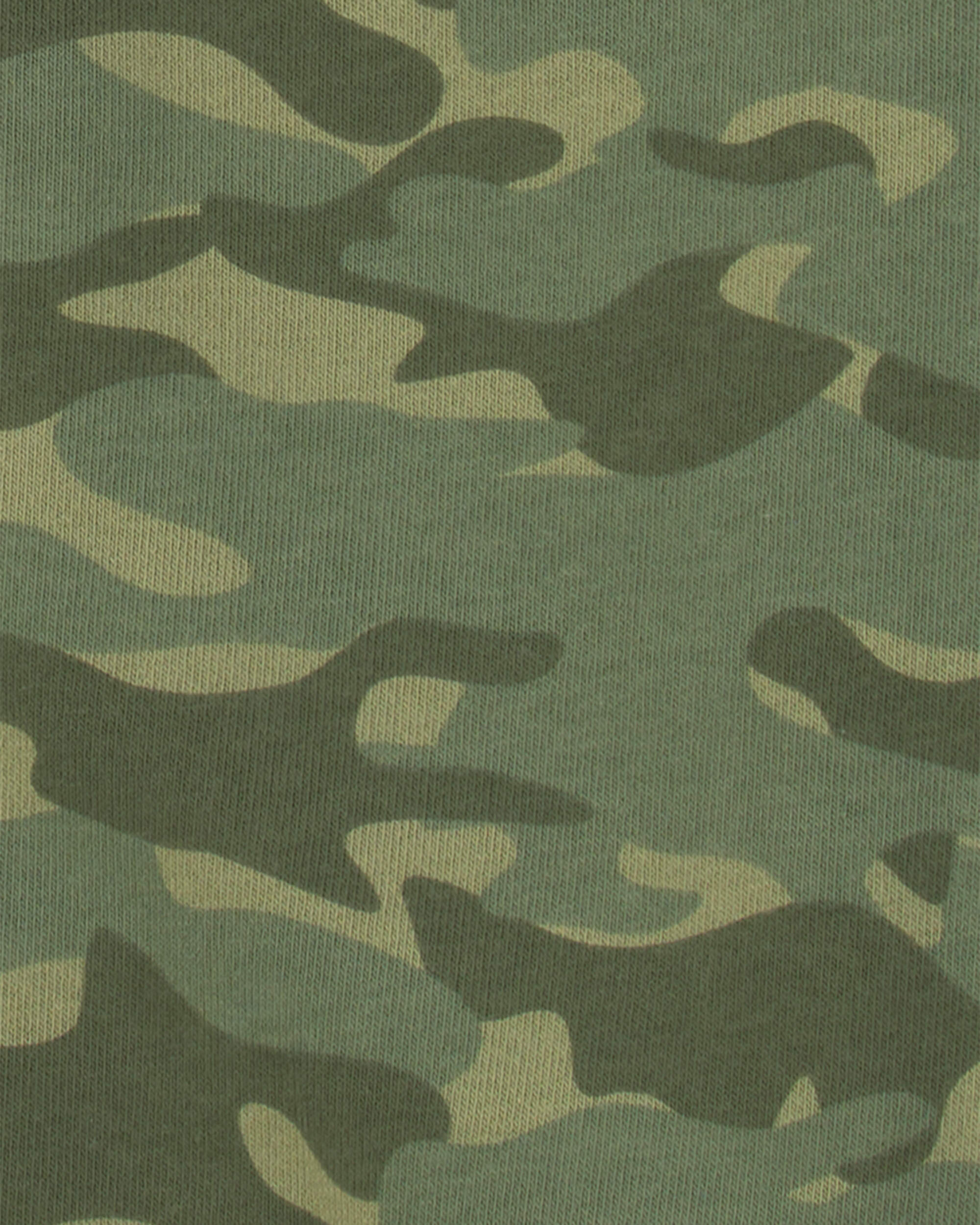 Boys Camo Zip-Up Hoodie - Green