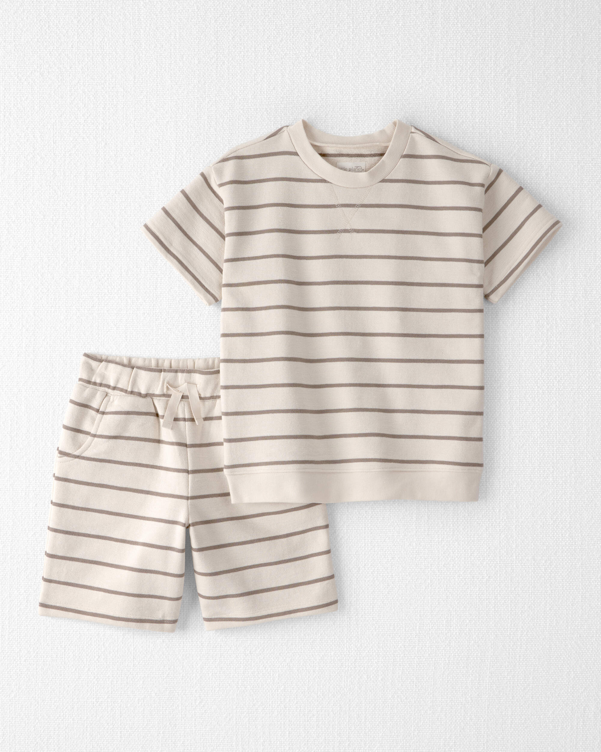 Kid 2-Piece Organic Cotton Striped Set