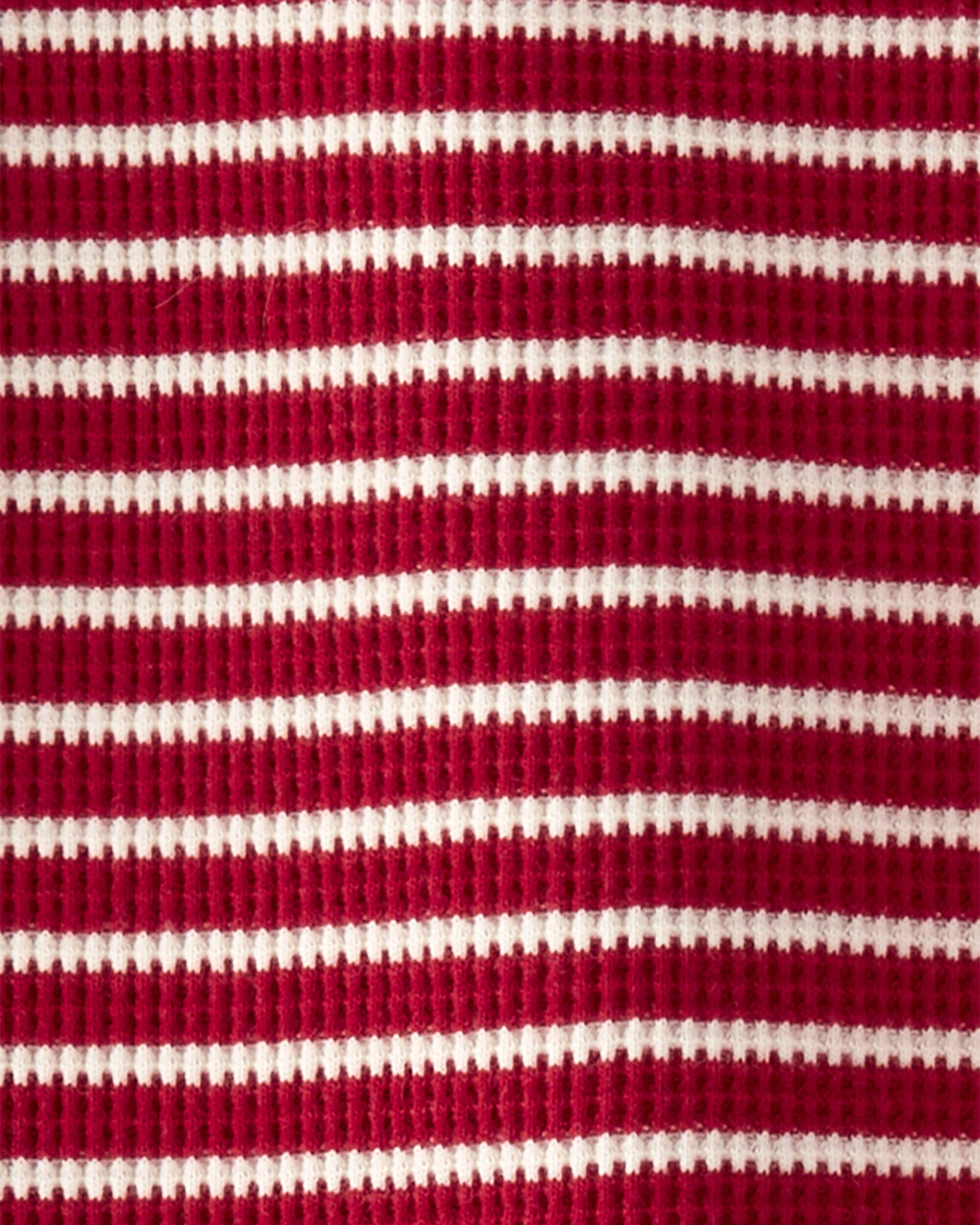 Toddler Organic Cotton Waffle Knit Striped Pyjamas Set