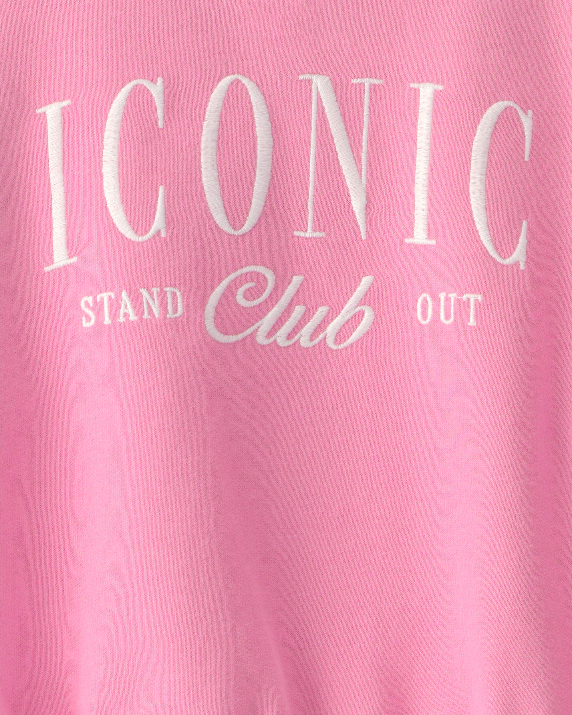 Girls 'Iconic Club' French Terry Pullover Sweatshirt - Pink