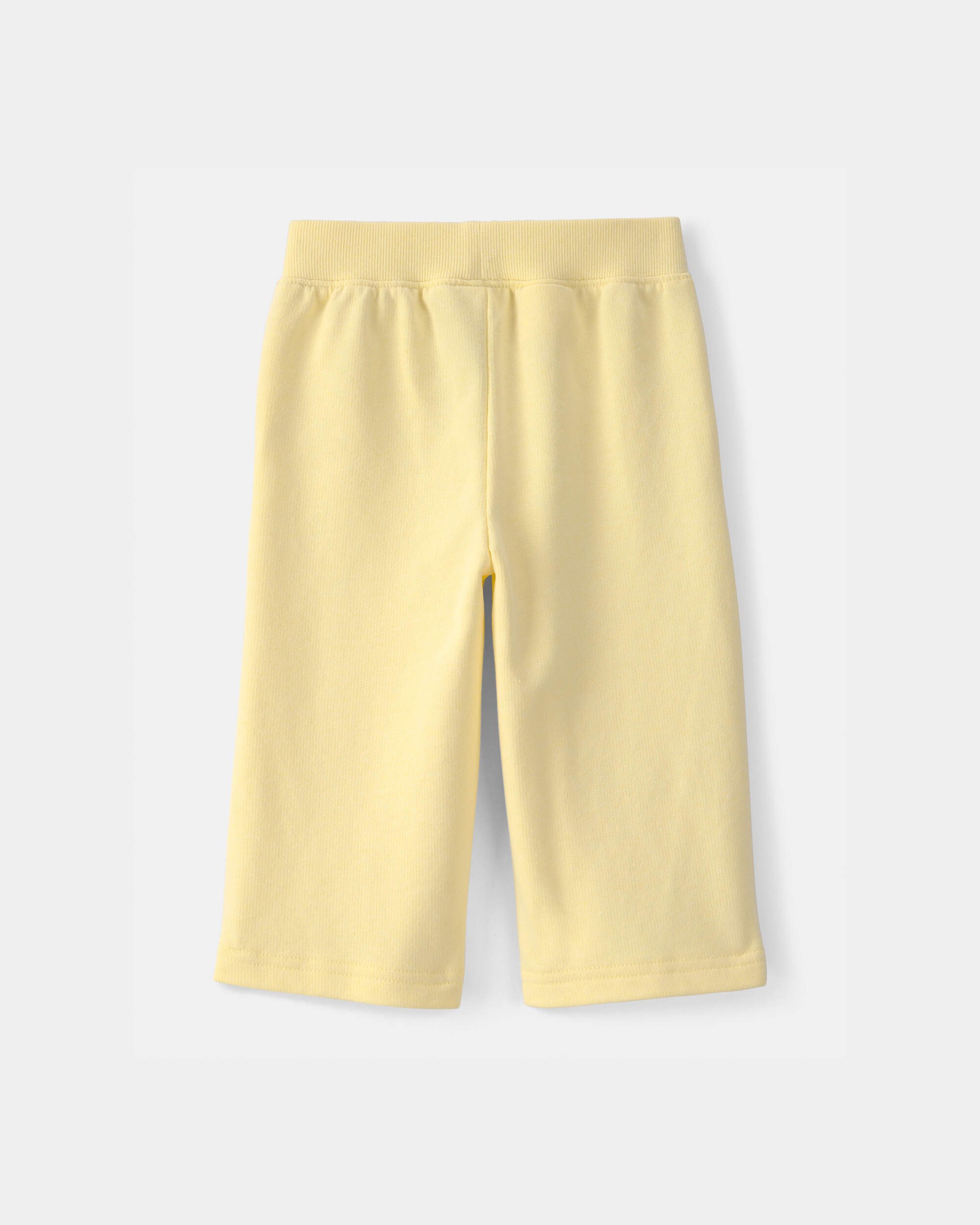 Baby Girl French Terry Wide-Leg Active Pants - Yellow