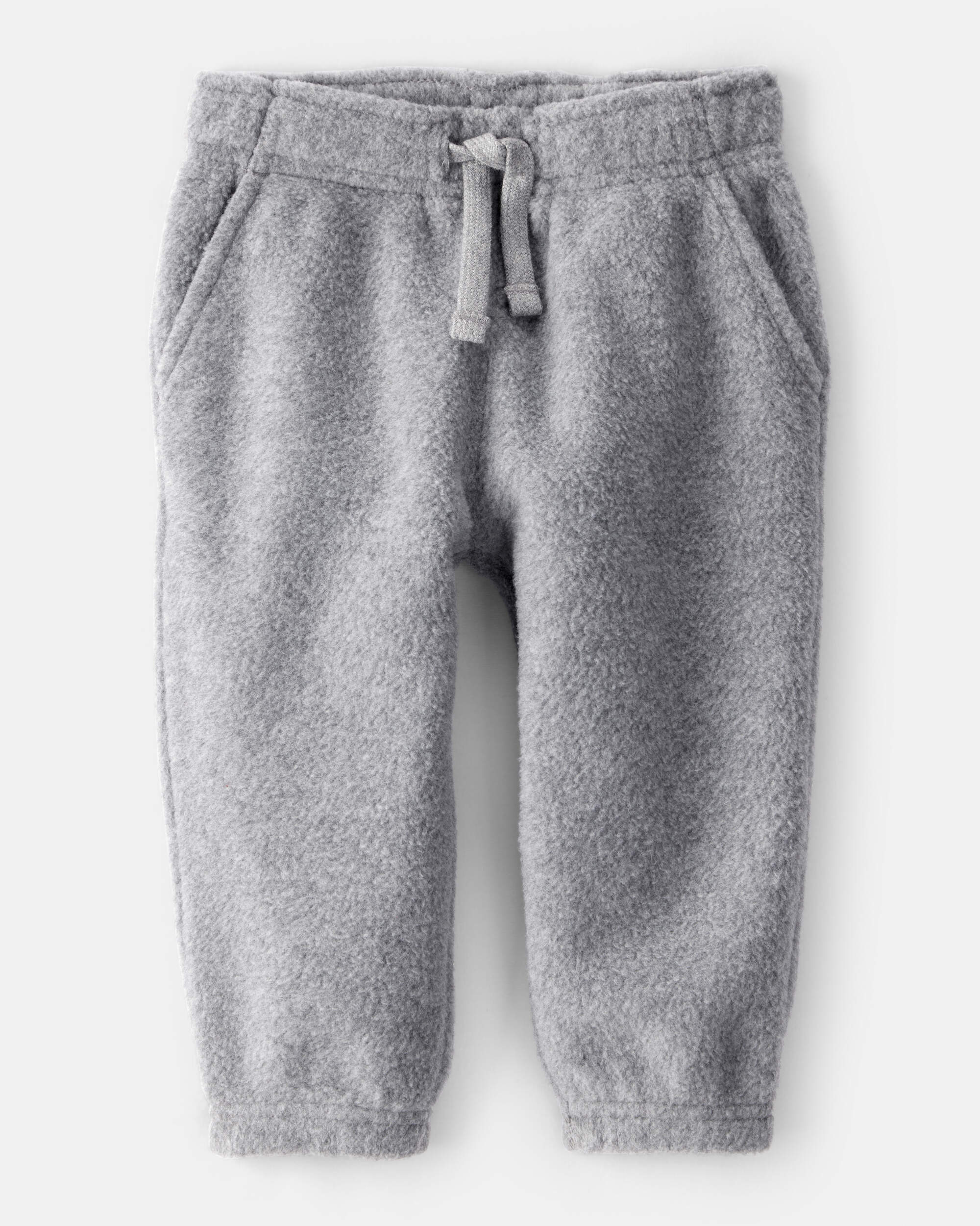 Baby Boy Fleece Joggers - Grey