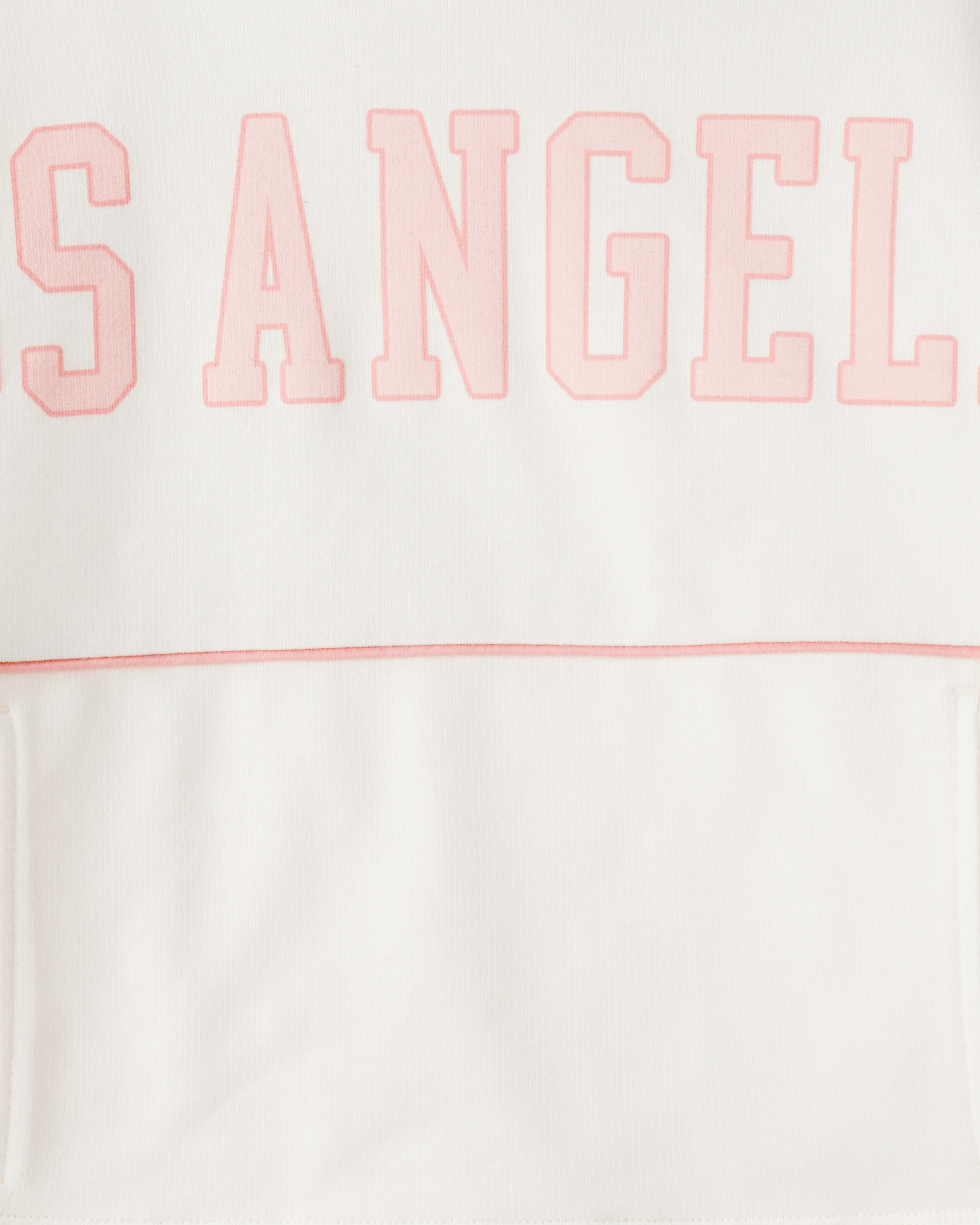 Girls Los Angeles Cotton Long-Sleeve Hoodie - Cream