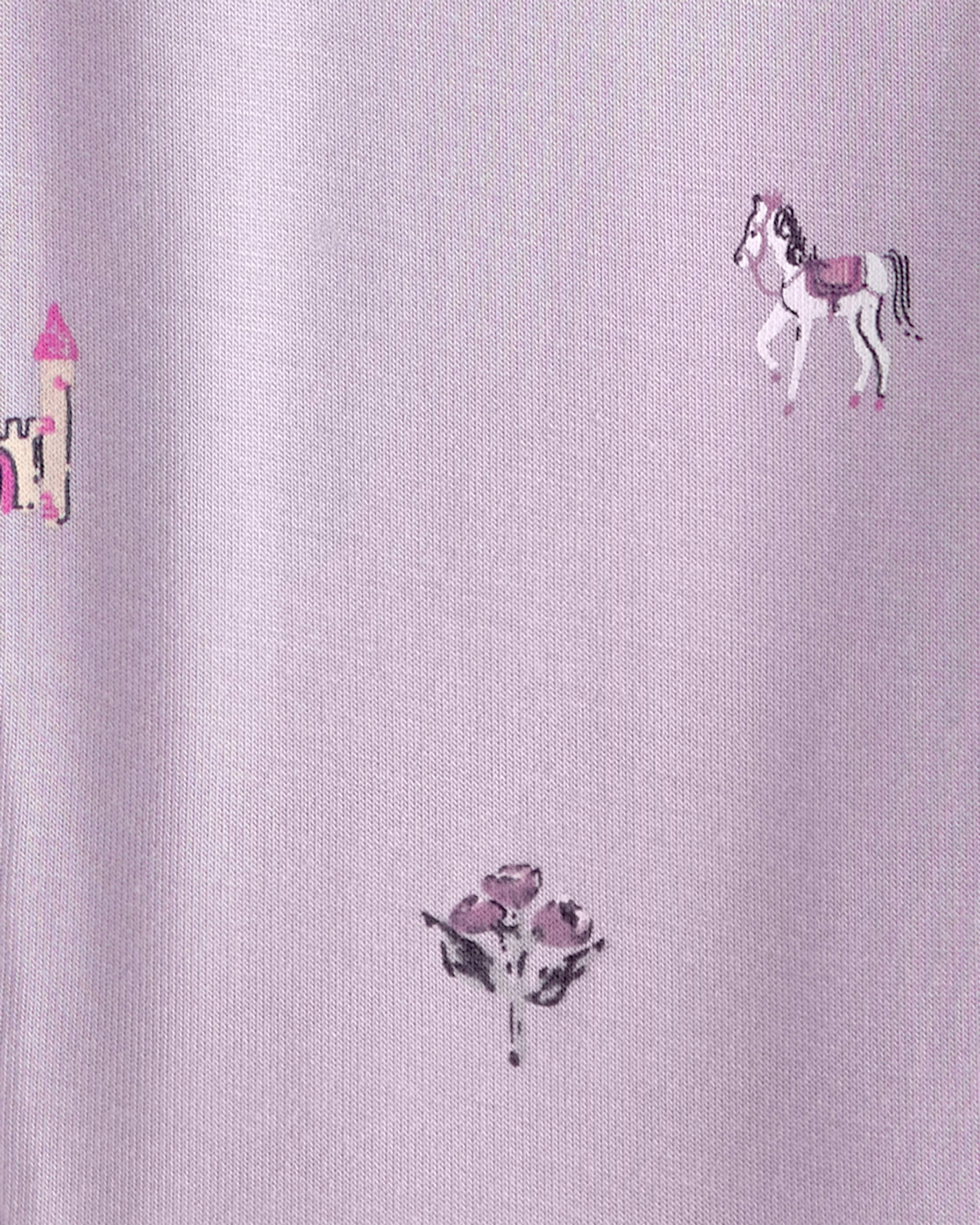 Baby Girl Fairytale 2-Way Zip PurelySoft Sleeper - Purple