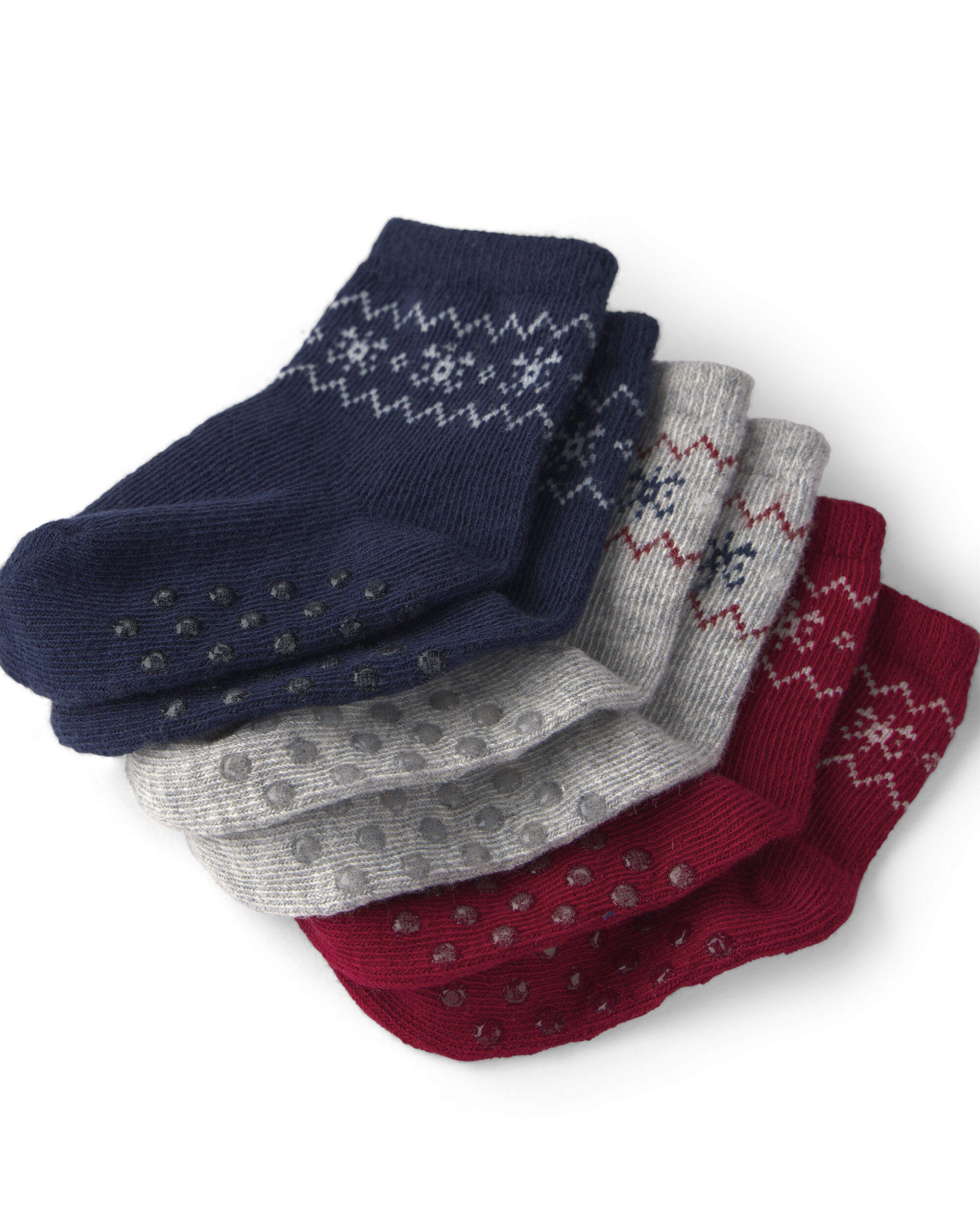 Baby 3-Pack No-Slip Ankle Socks Made with Organic Cotton