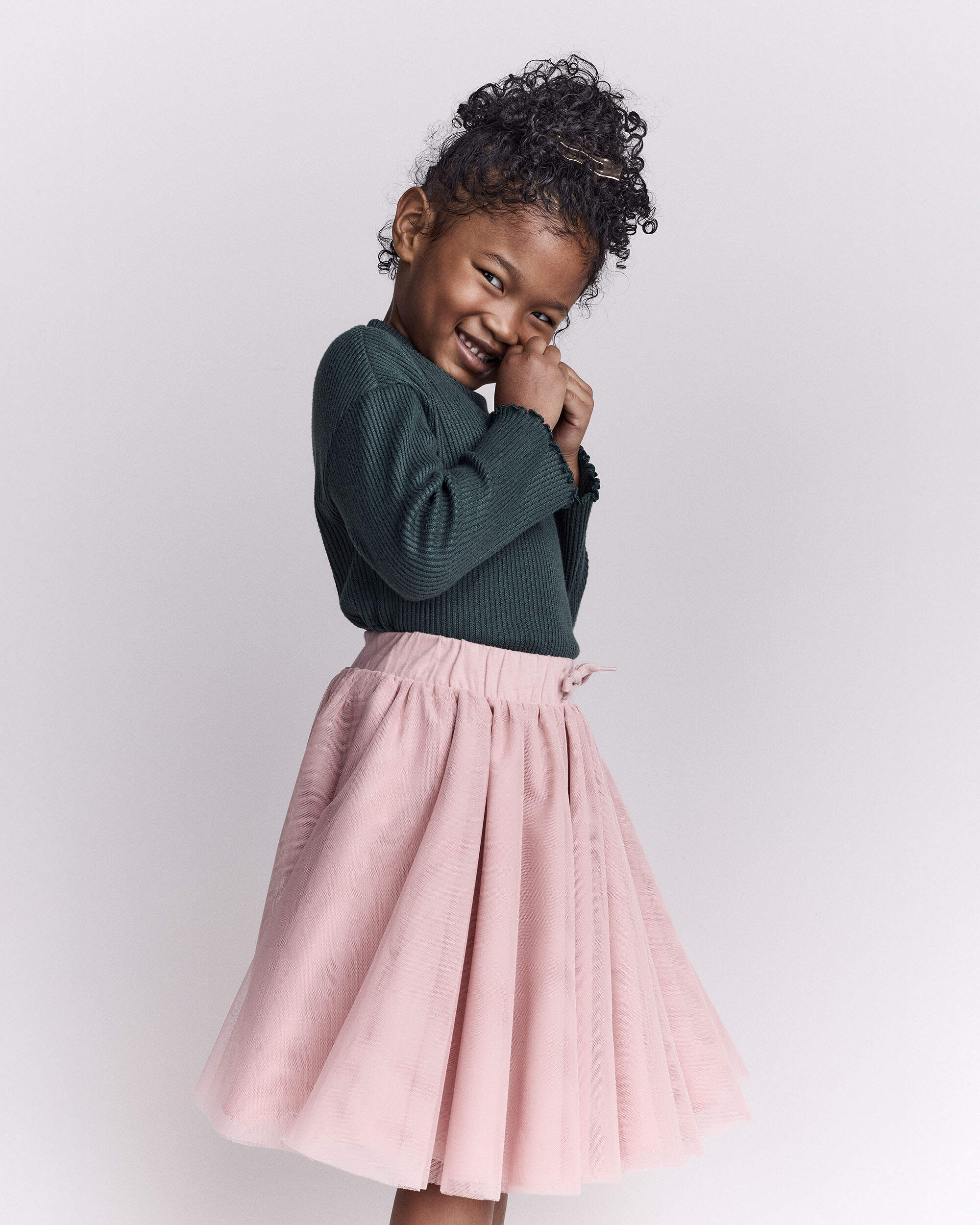 Toddler Girl Mock Neck Long-Sleeve Top - Dark Green