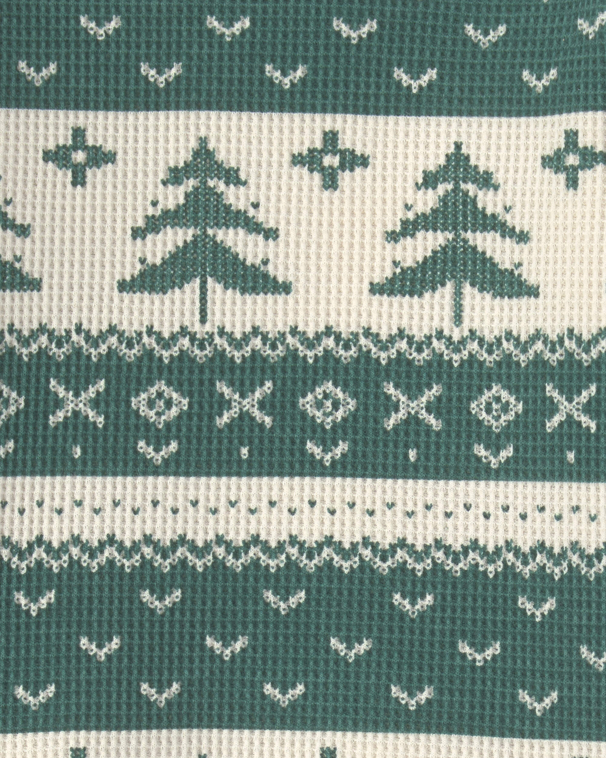 Baby 2-Piece Fair Isle Waffle Knit Pyjamas Made with Organic Cotton