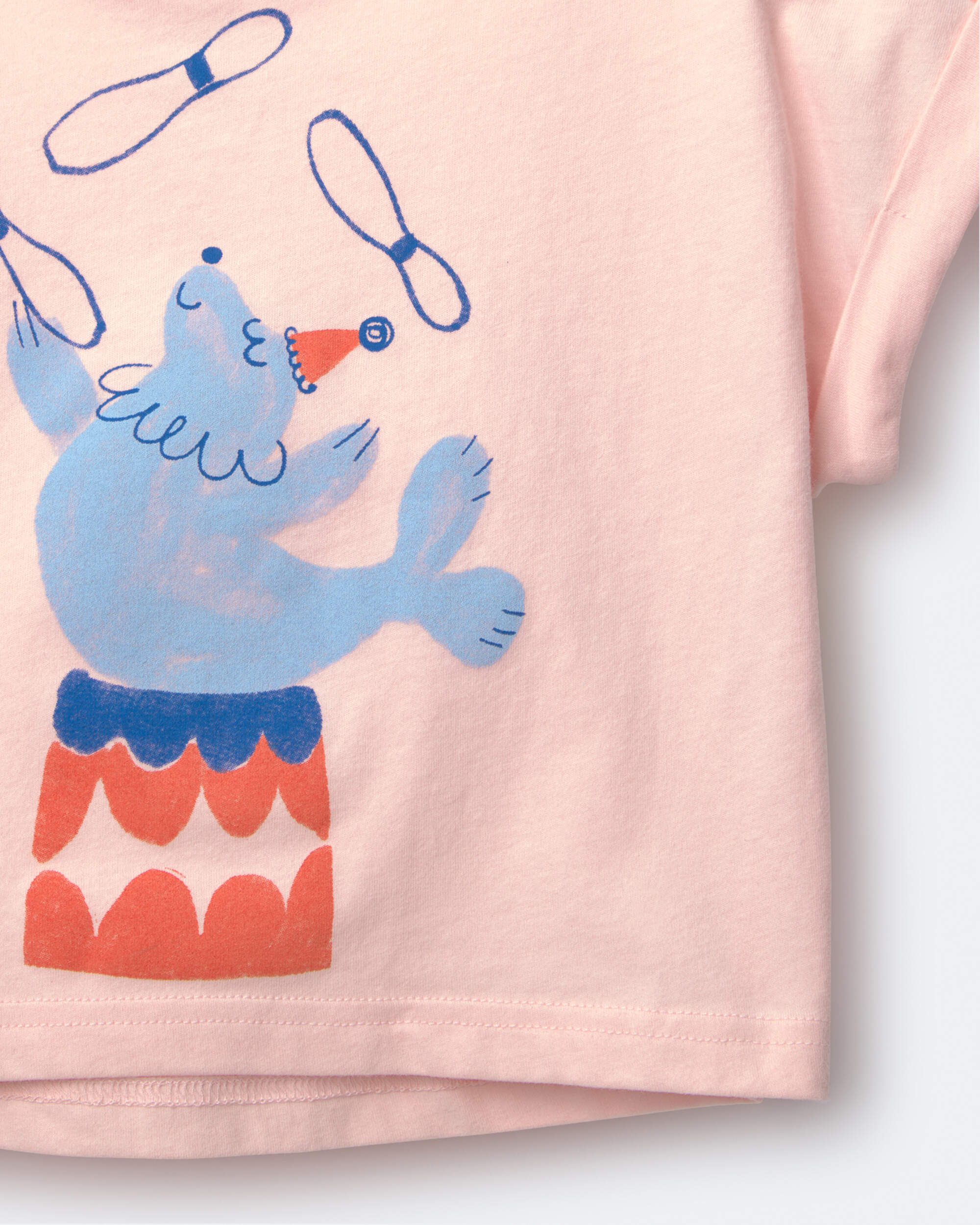 Toddler Girl Breezy High-Low Top Circus Print - Pink