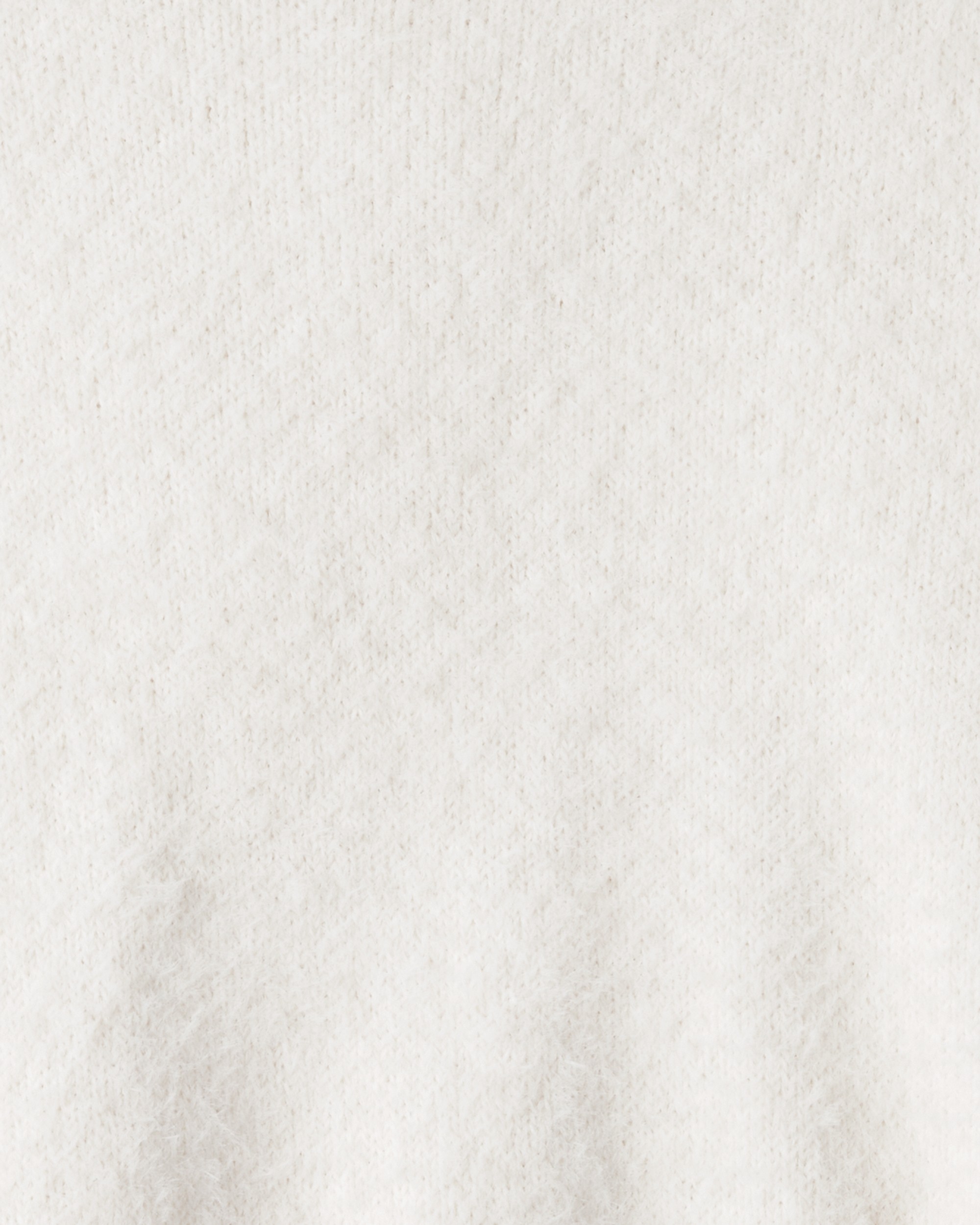 Toddler Girl Brushed Sweater - White