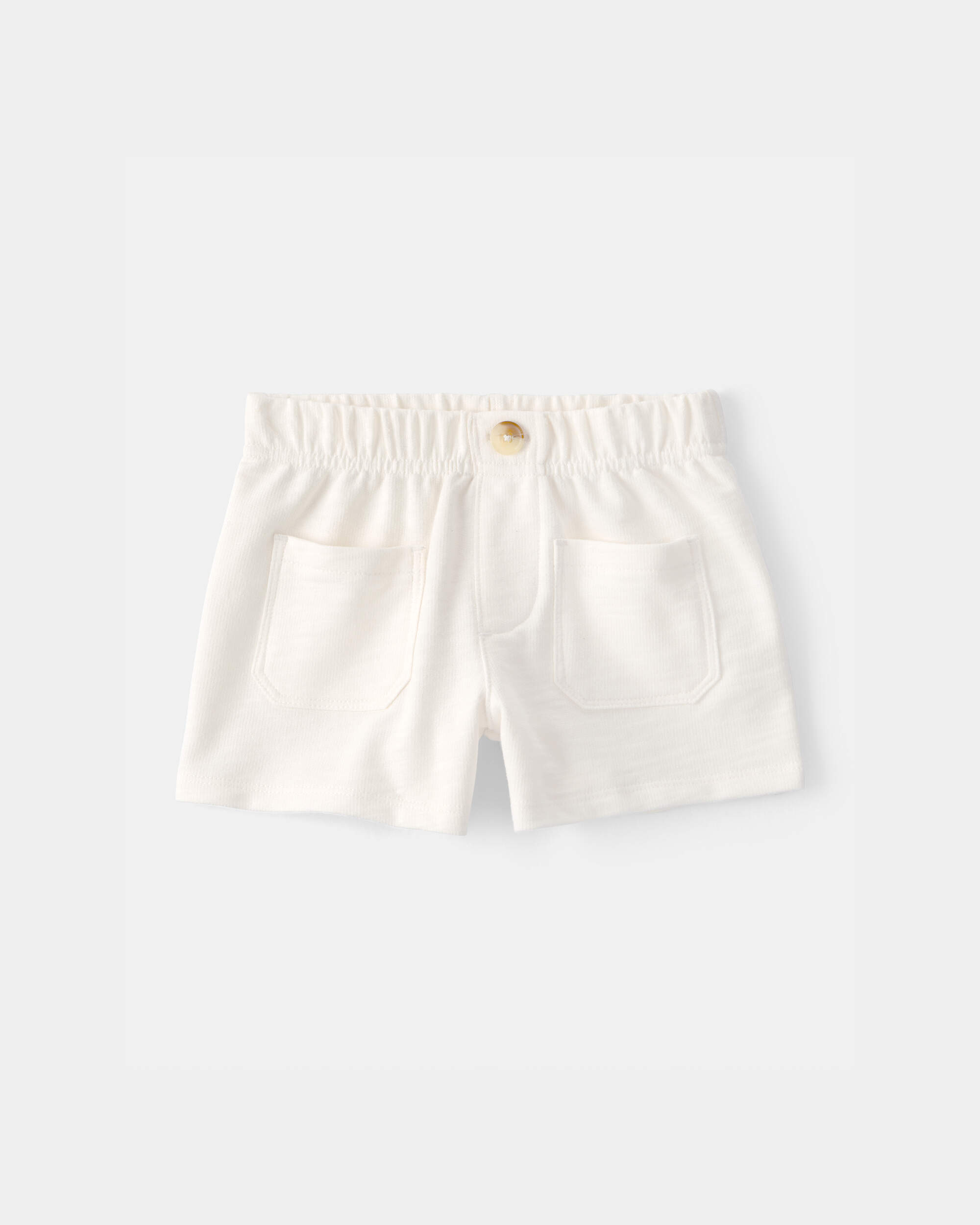 Toddler Girl 2-Piece Shell Top & Short Set - Yellow/White