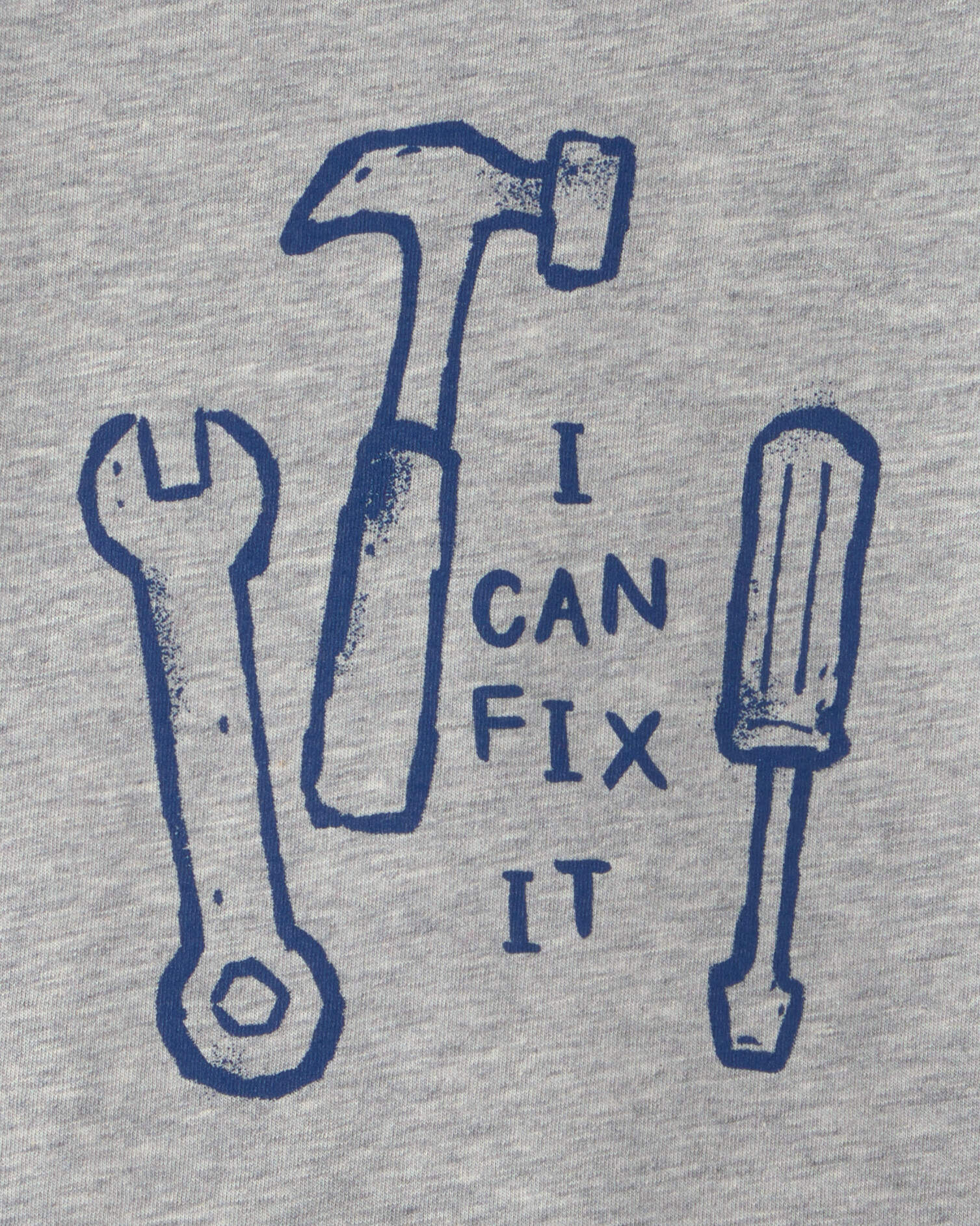 Toddler 'I Can Fix It' Tool Long-Sleeve Graphic Tee - Grey