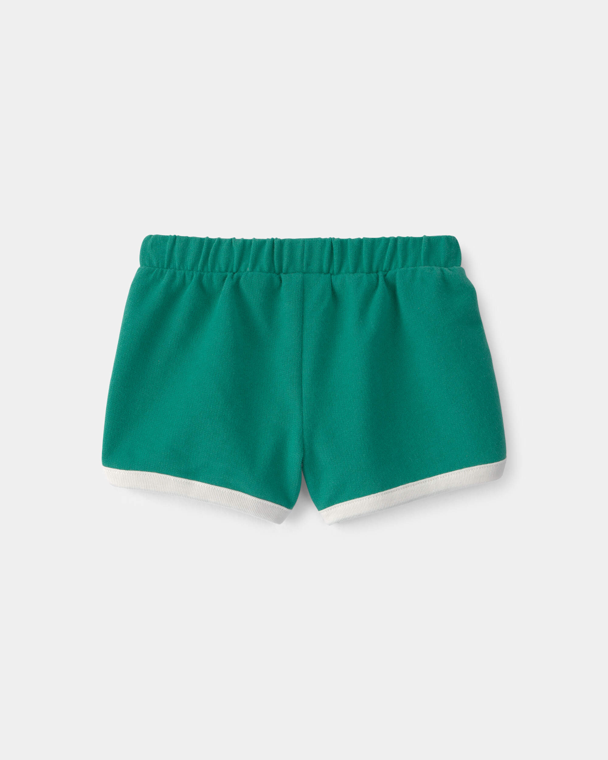 Baby Girl French Terry Athletic Shorts - Green