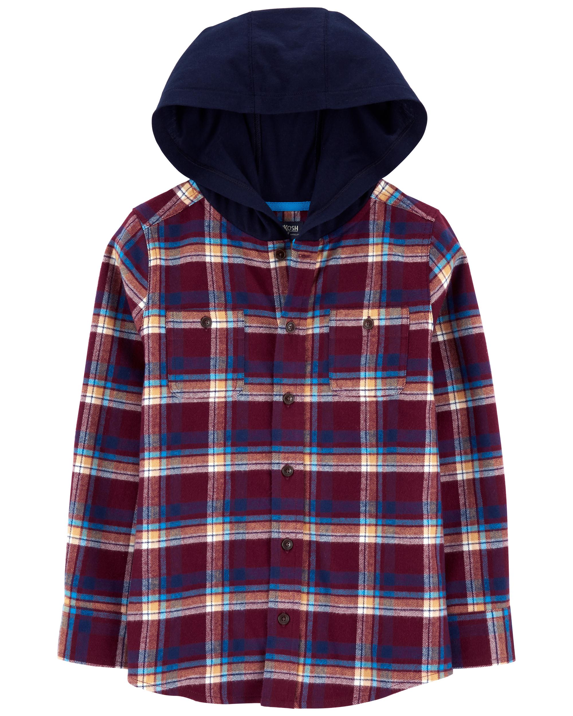 Kid Cozy Flannel Hooded Top