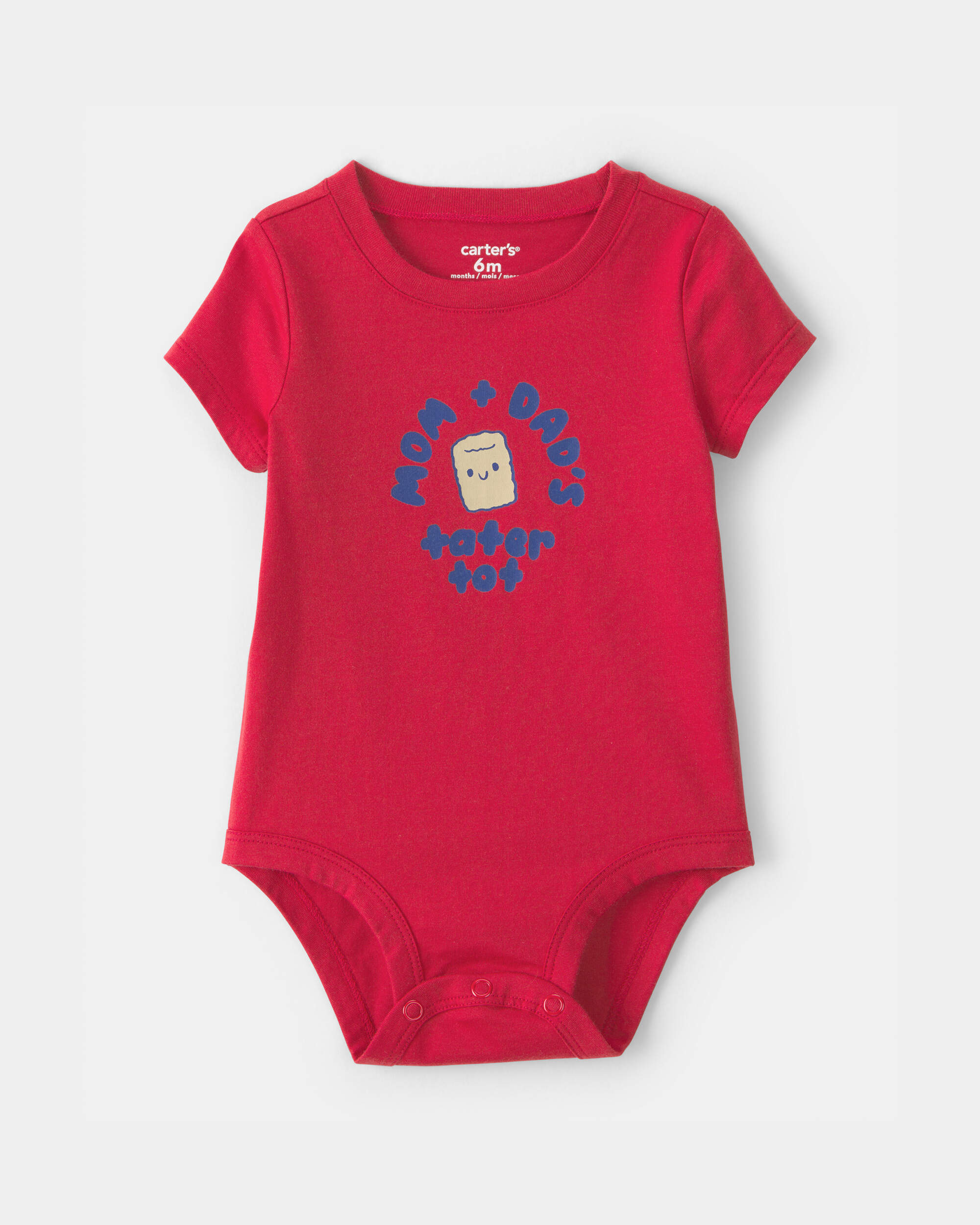 Baby Tater Tot Graphic Bodysuit - Red
