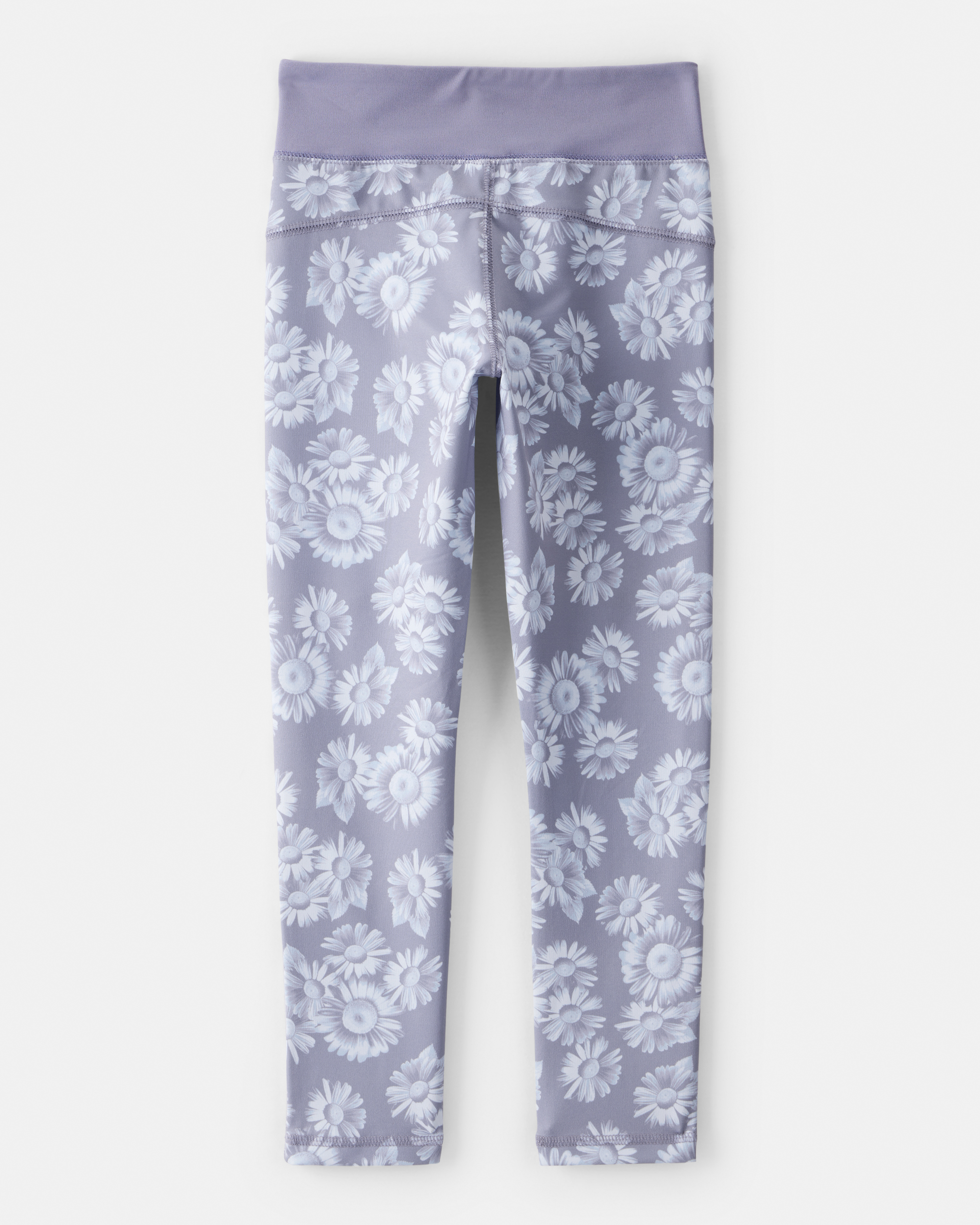 Girls Floral Active Leggings - Blue