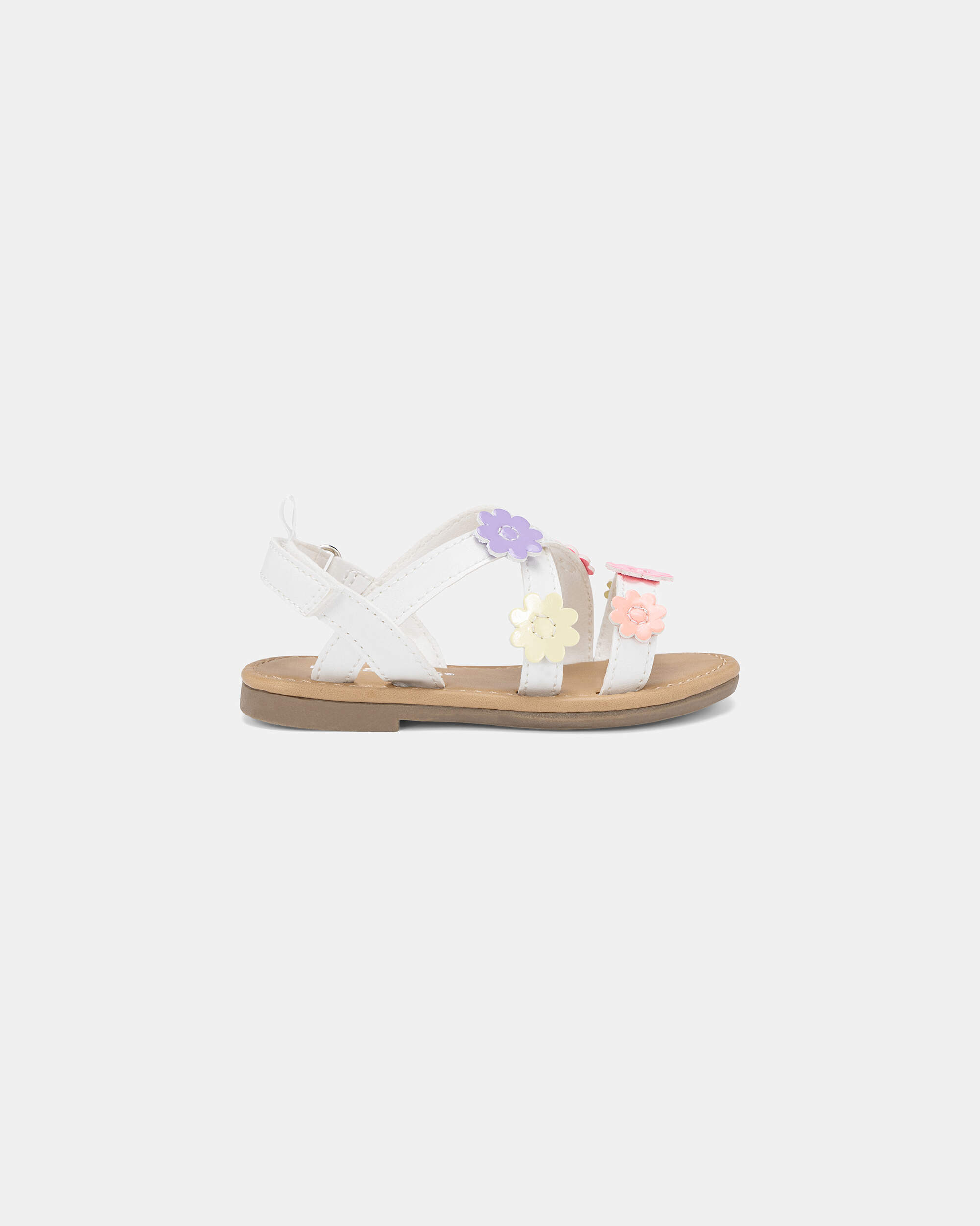 Toddler Girl Flower Sandals - White