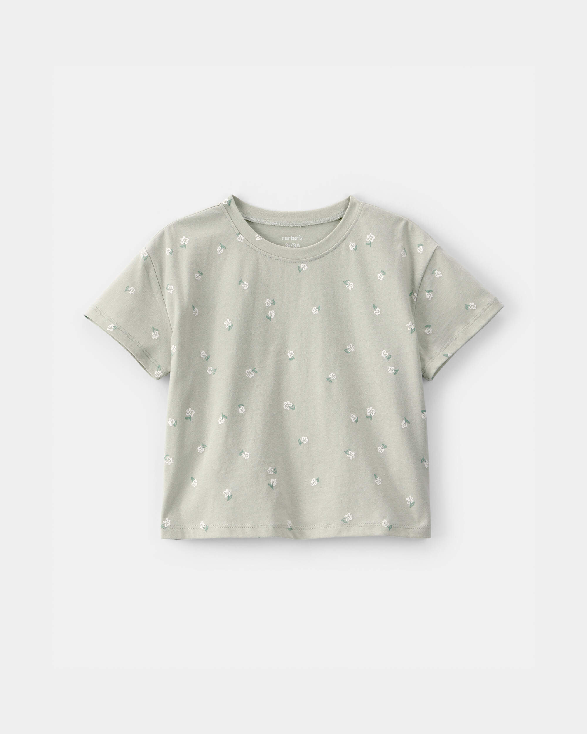 Toddler Girl Floral Tee - Green