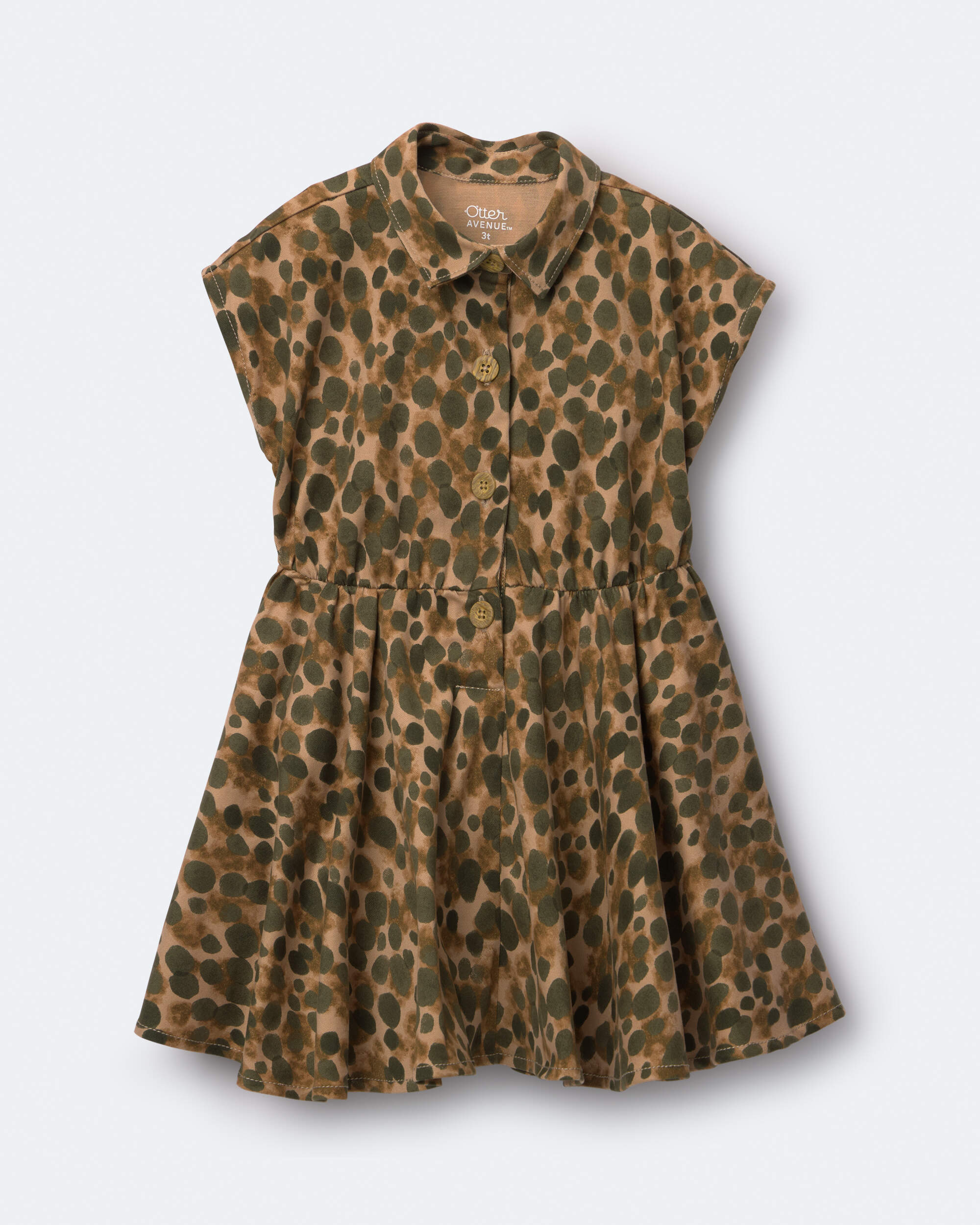 Toddler Girl Avenue Twirl™ Dress Leopard Print - Brown