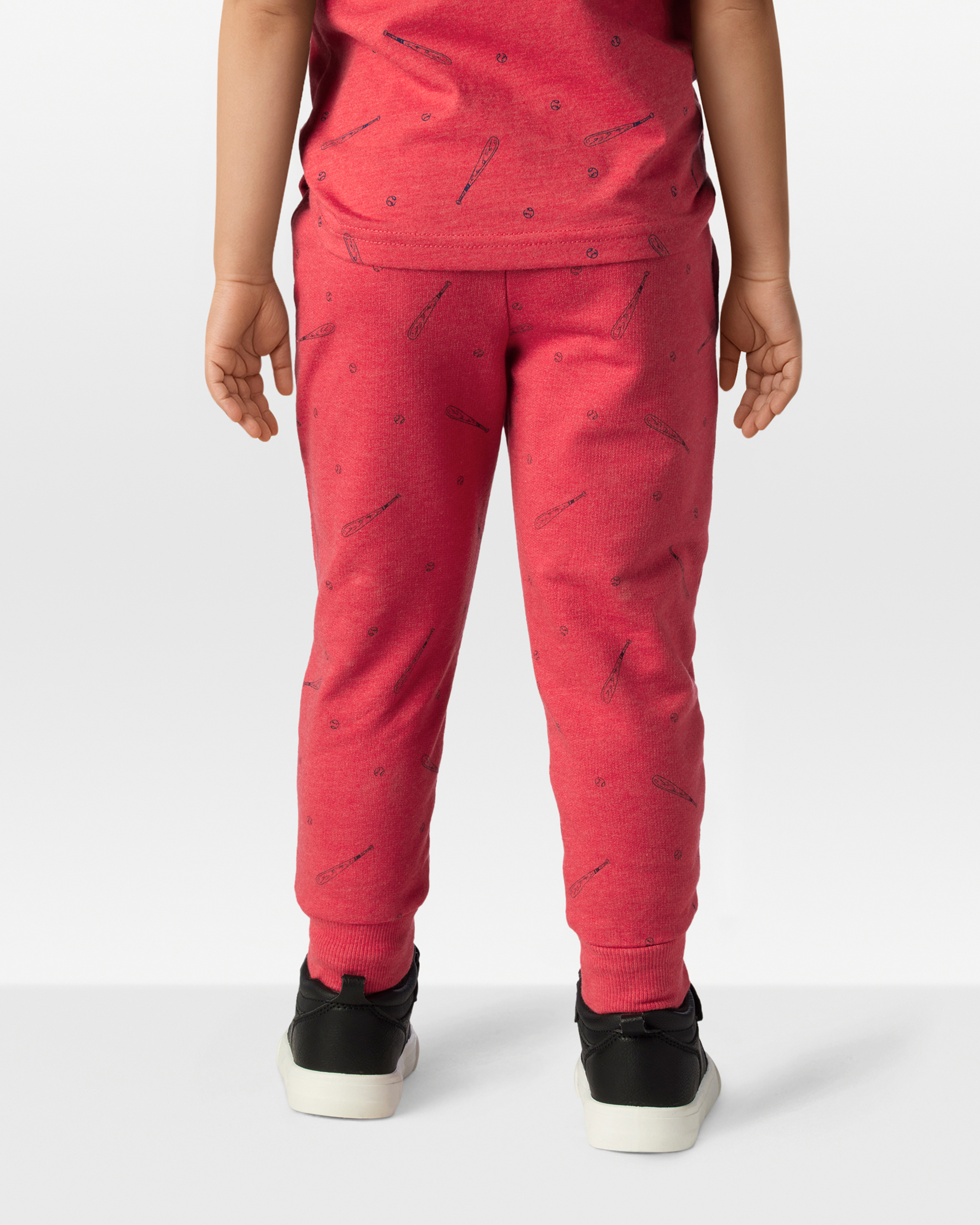 Toddler Boy Baseball French Terry Jogger - Red