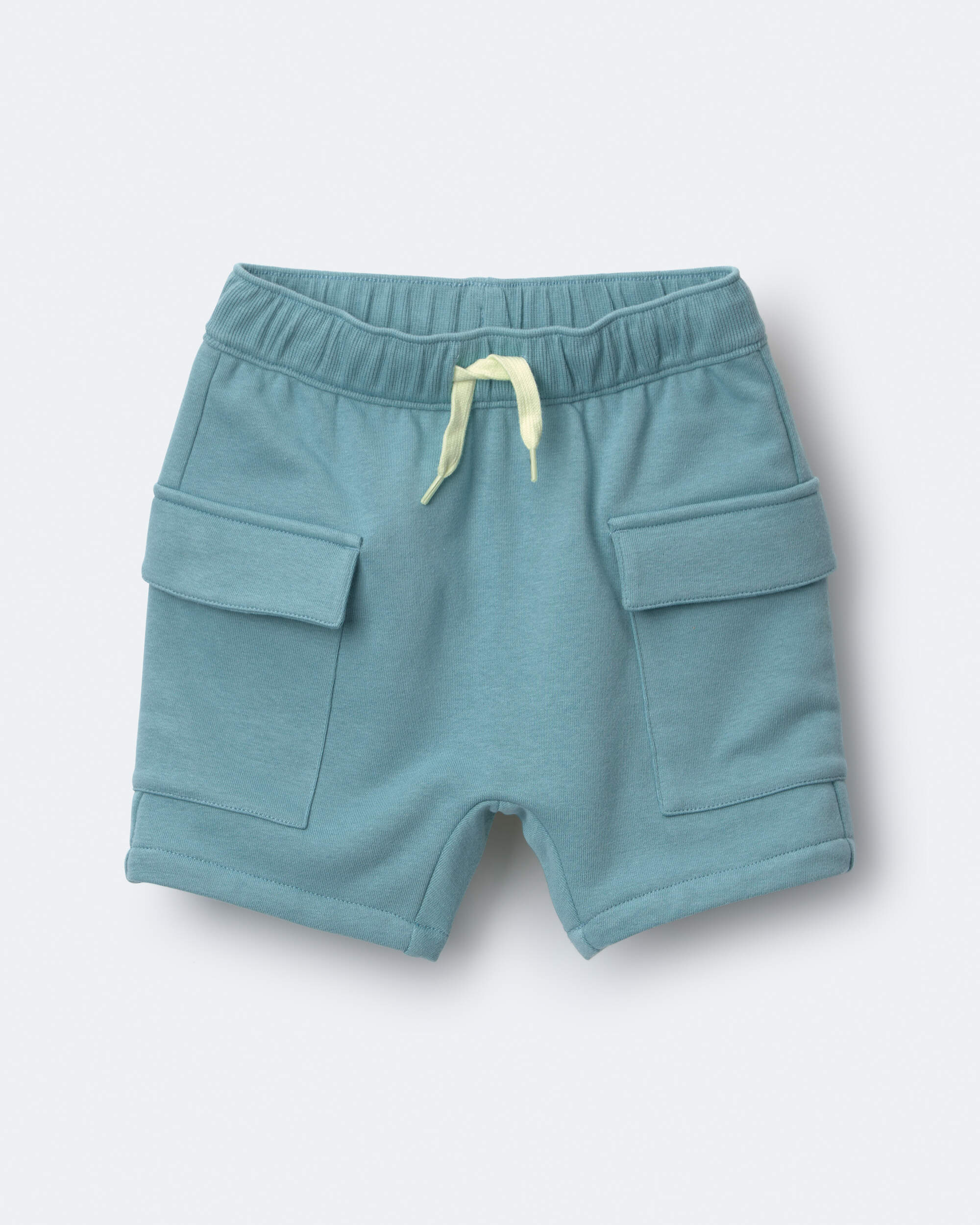 Toddler Boy French Terry Cargo Shorts - Teal