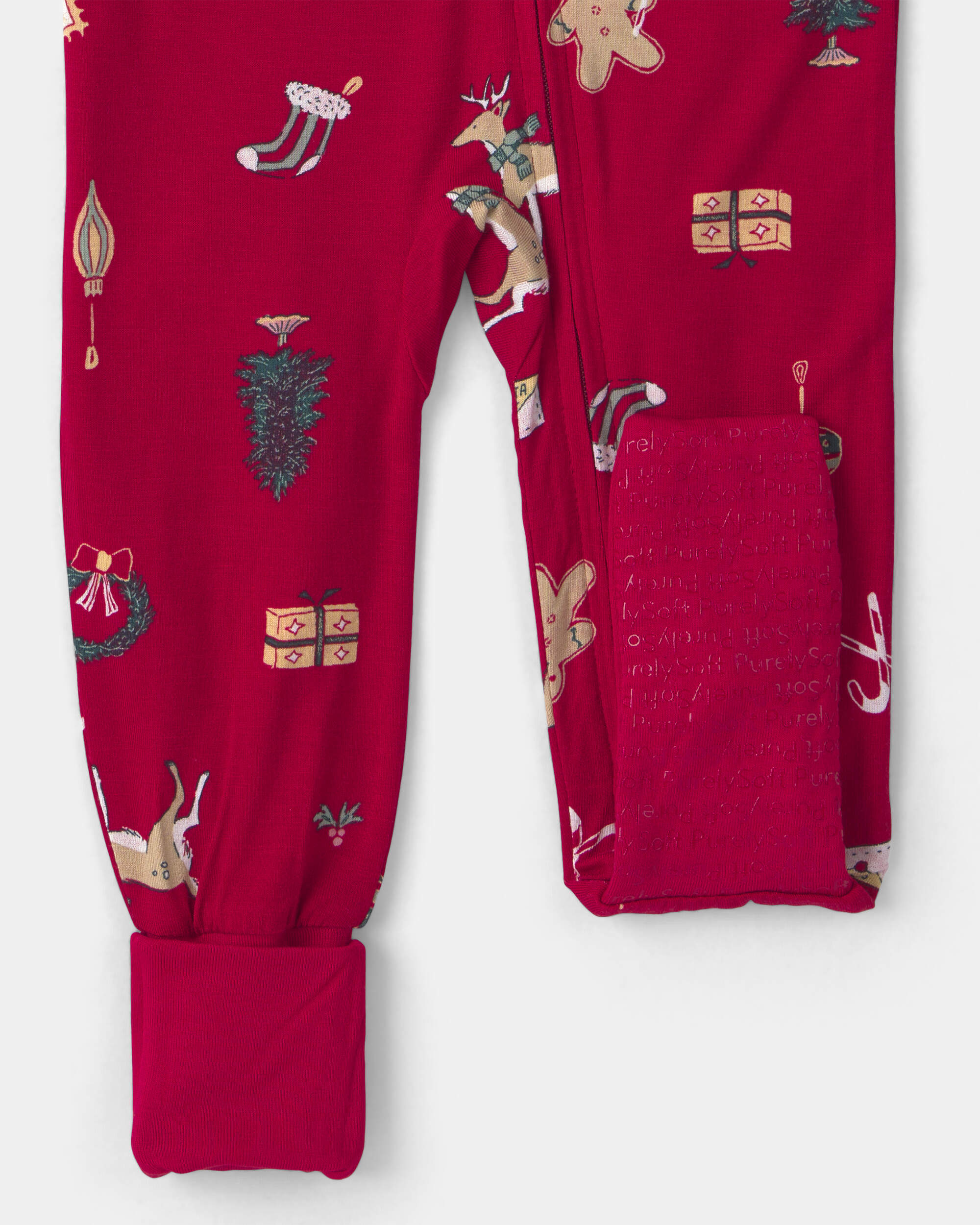 Baby 1-Piece Christmas PurelySoft™ Snug Fit Pyjama - Red