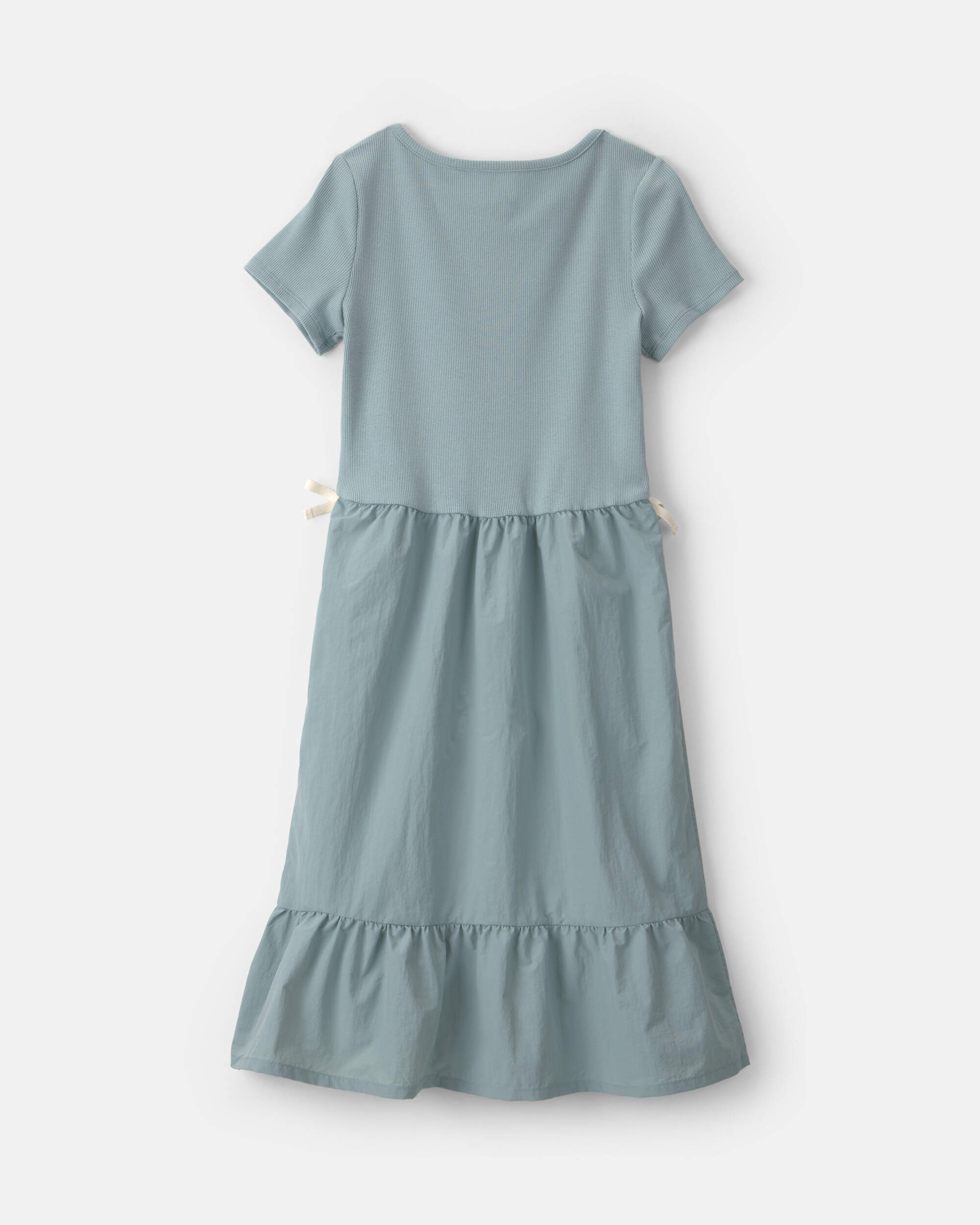 Girls Bow Midi Dress - Blue