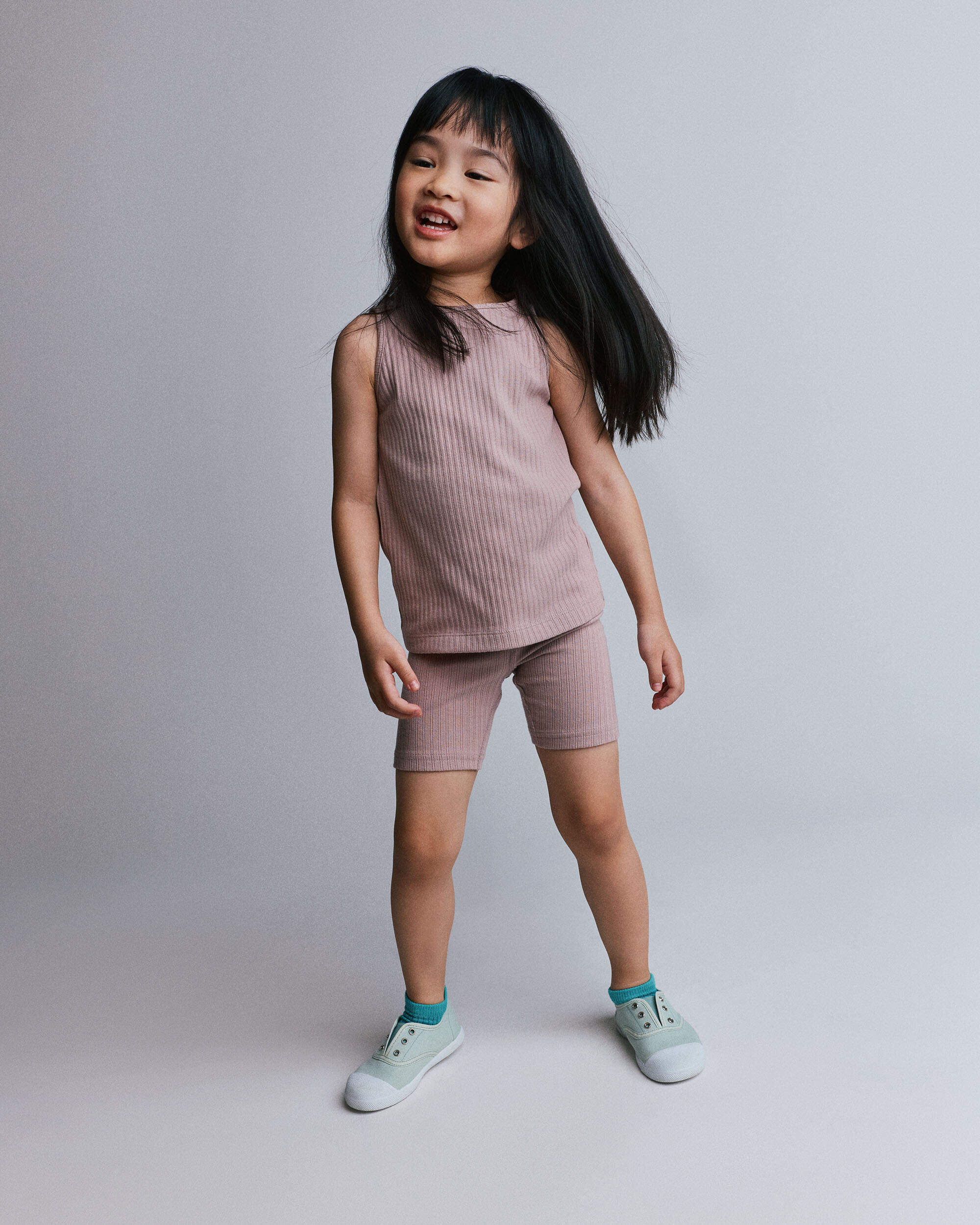 Toddler Girl Brooklyn Bike Shorts - Mauve