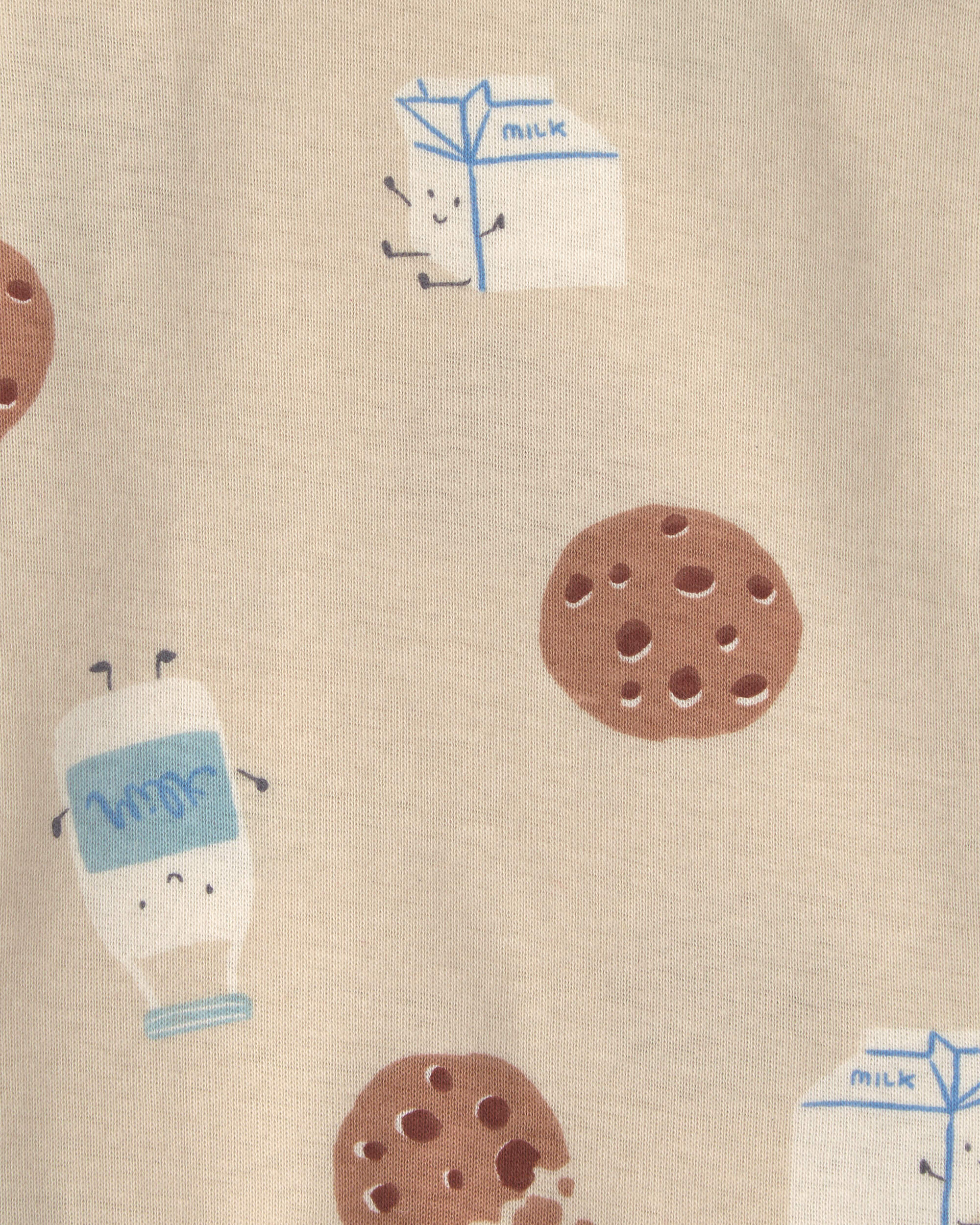 Baby Boy 3-Piece Milk & Cookies Long-Sleeve Bodysuit Pant Set - Blue/Cream