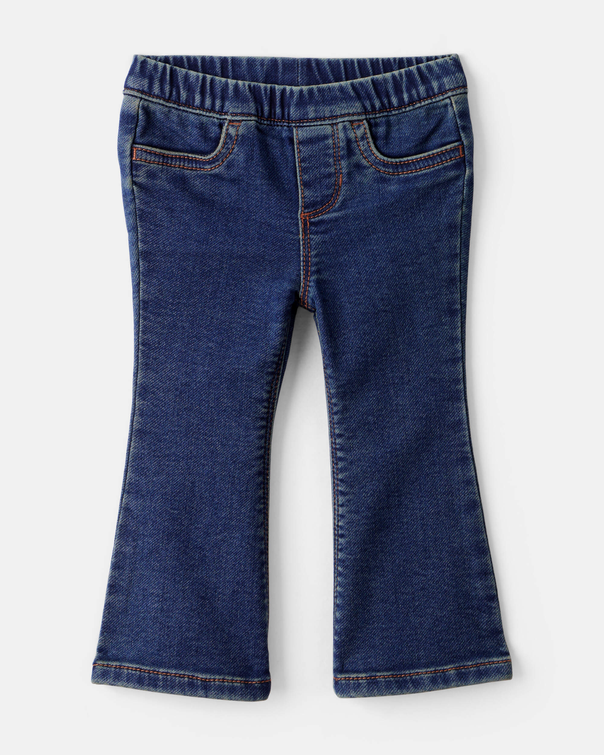 Baby Girl 2-Piece Floral Top and Denim Pants Set