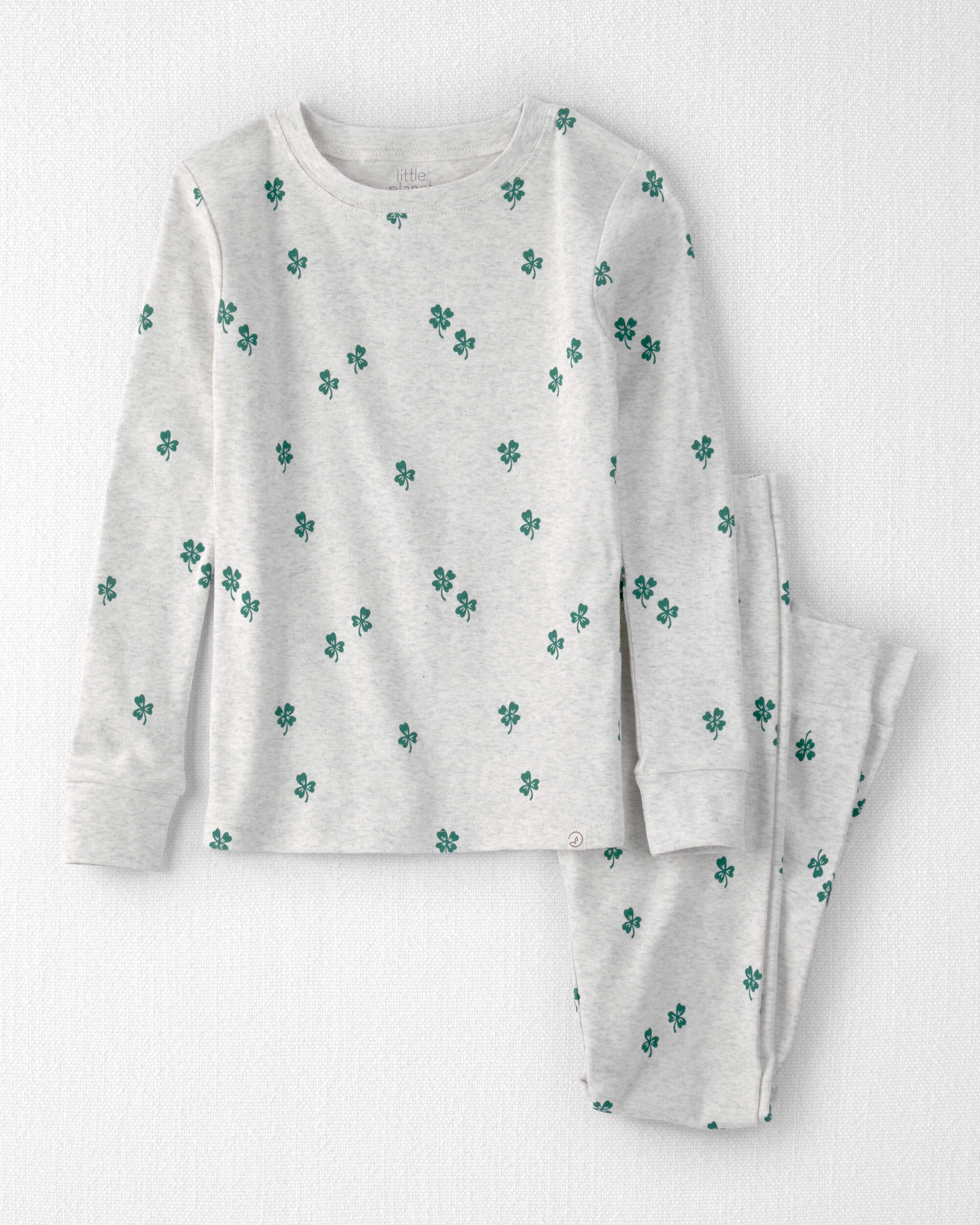 Kid Organic Cotton Pyjamas Lucky Clovers Print