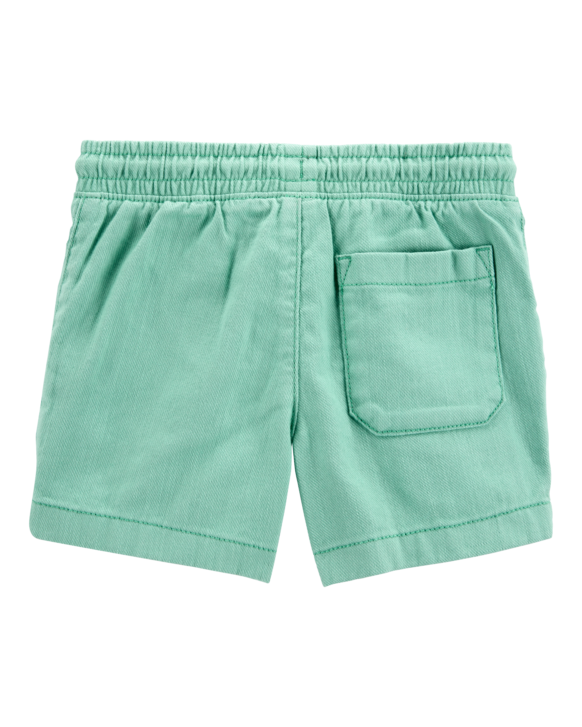 Baby Pull-On Twill Shorts - Turquoise