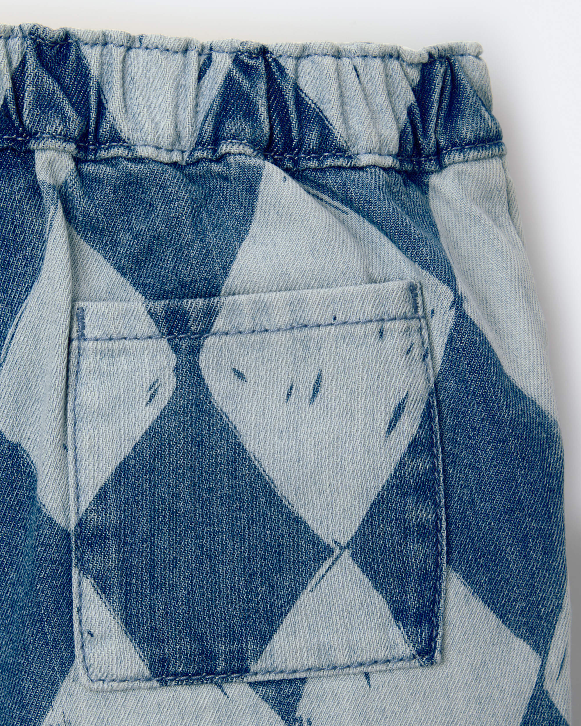 Toddler Boy Bermuda Short Diamond Denim Print